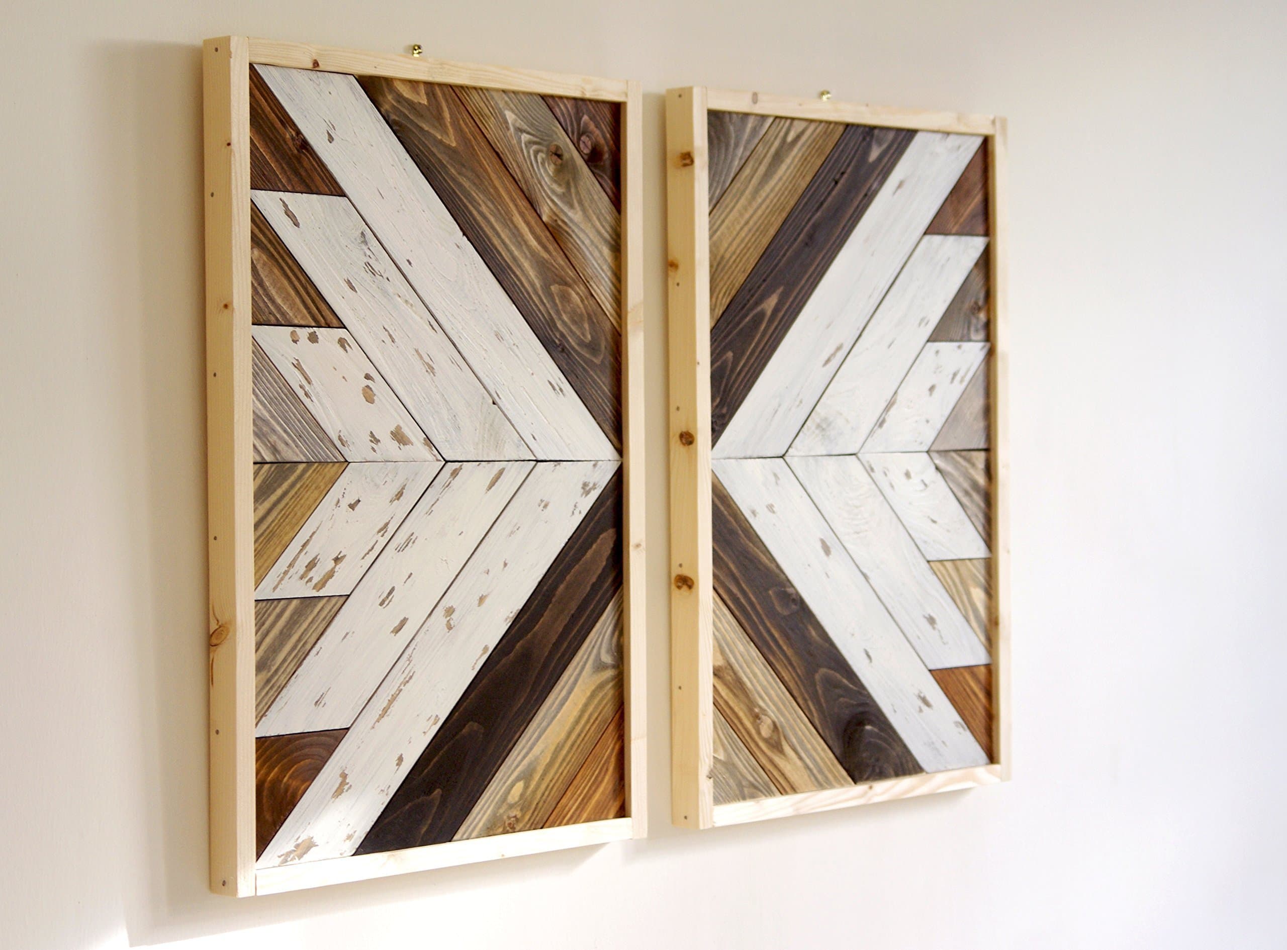 Wooden wall art, geometrical statement wall hangings, cabin home, big rustic wall arrows, Nordic Scandinavian art, barn style decorations