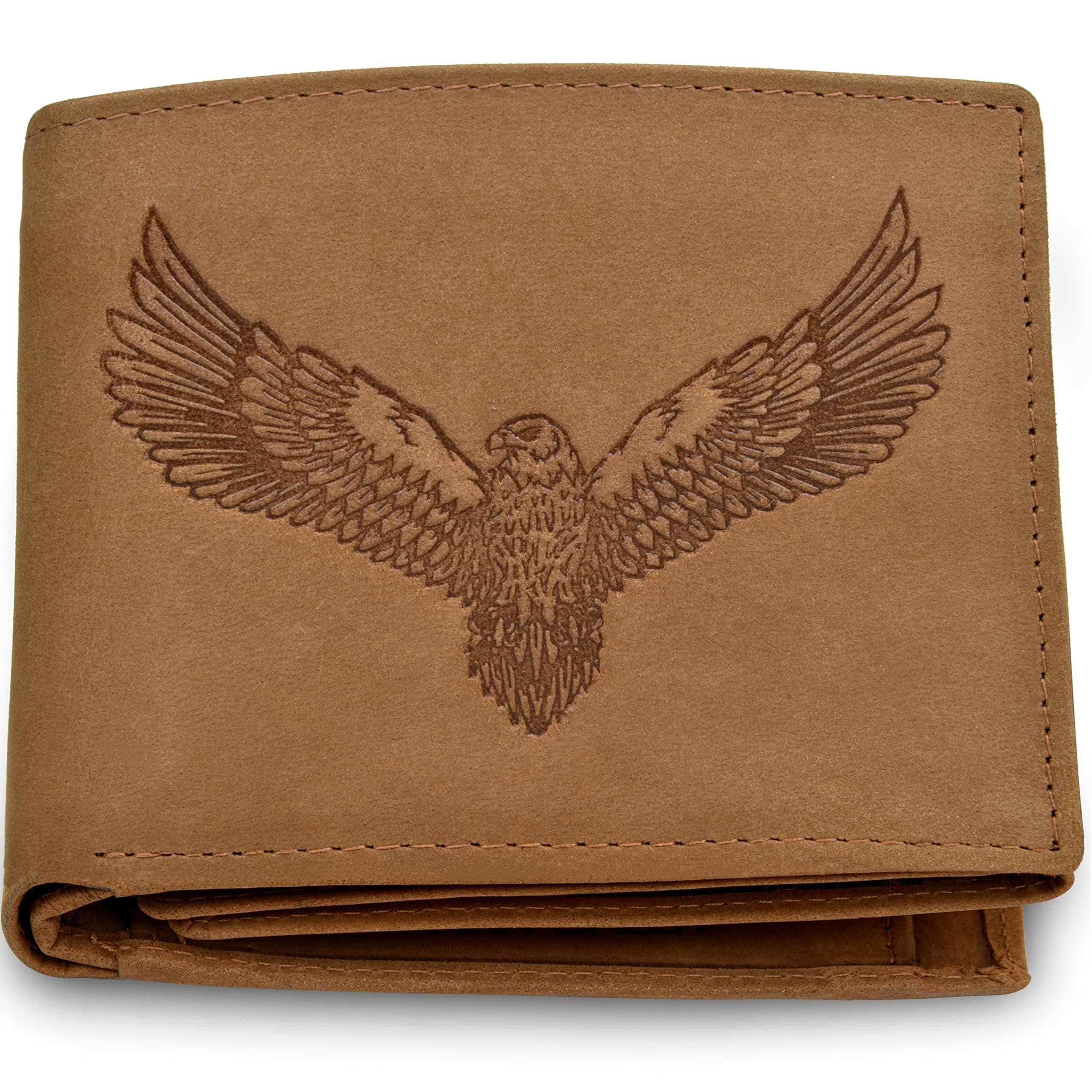 Urban Forest Zeus RFID Blocking Leather Wallet for Men, Vintage Cognac, Two Fold Wallet