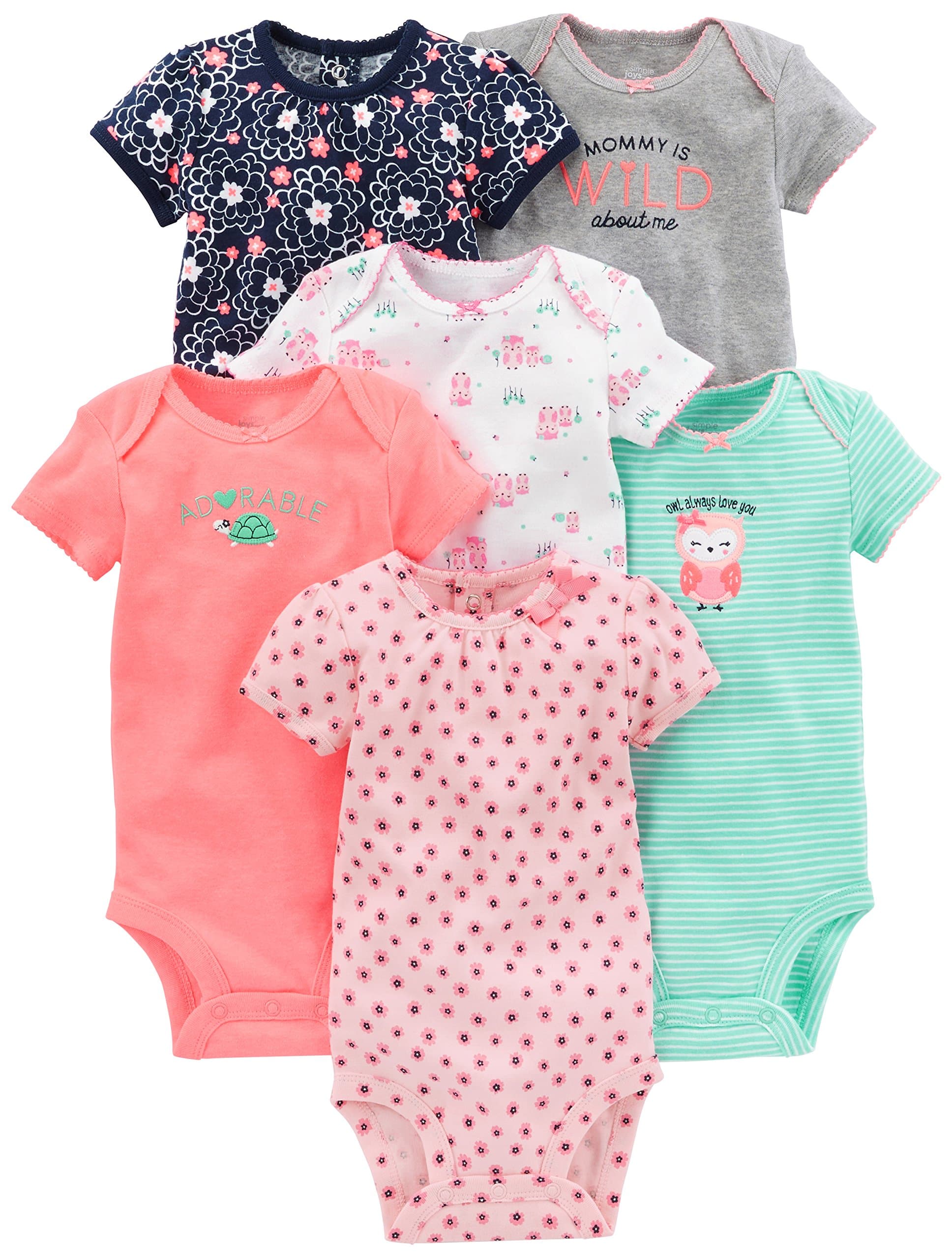 Simple Joys by Carter's Baby Girls' Bodysuit (Pack of 6)