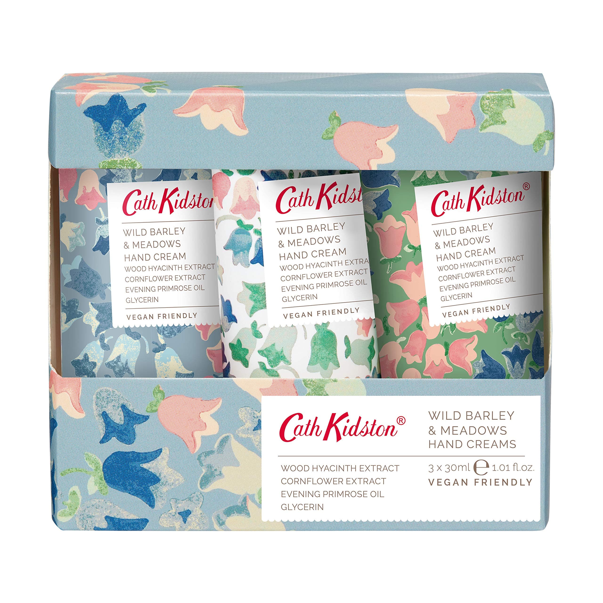 Cath Kidston Bluebells Hand Cream Trio Gift Set | Enriched With Shea Butter | Cruelty Free & Vegan Friendly | Travel Friendly Sizes | 3 x 30ml