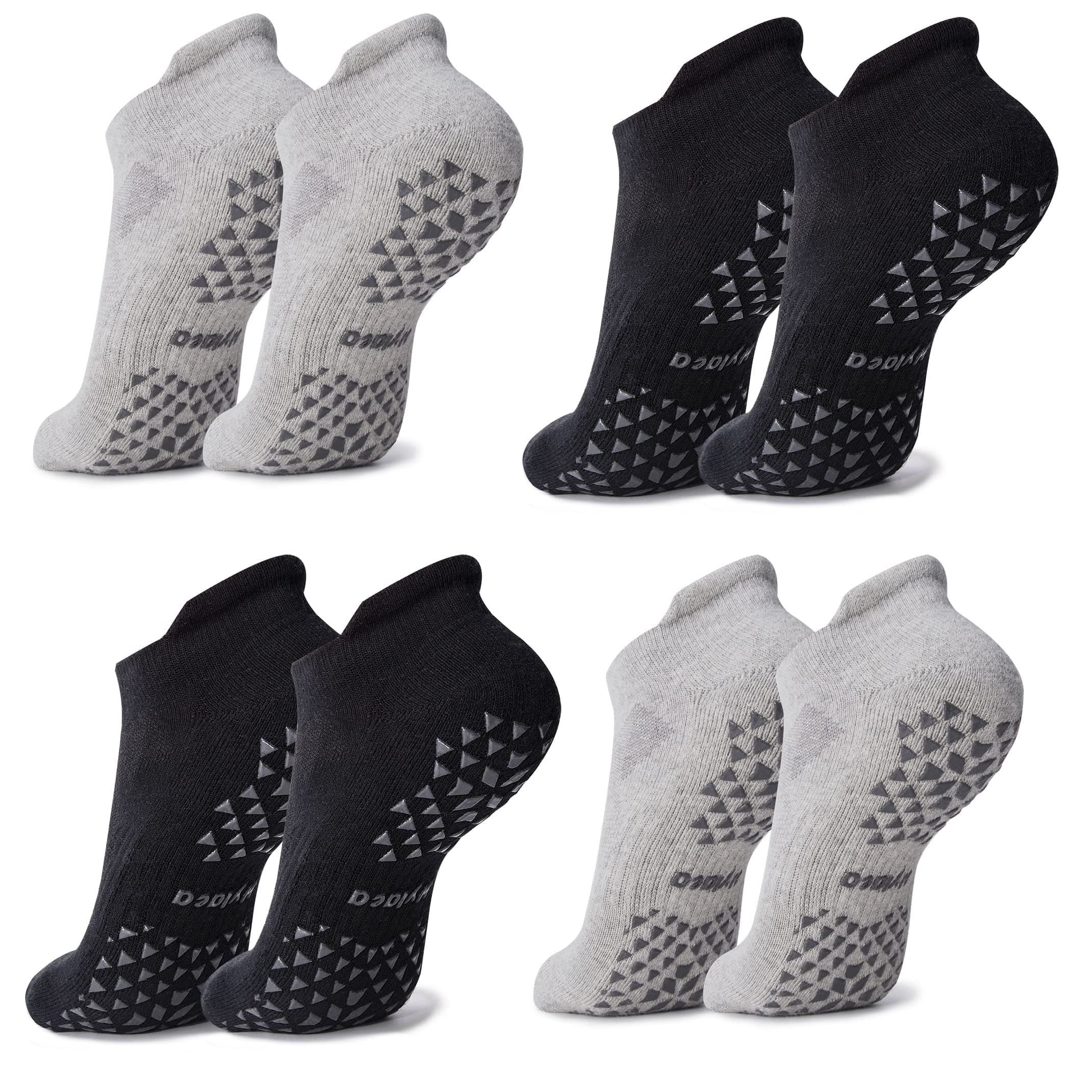 HylaeaUnisex Non Slip Socks with Grip for Yoga, Hospital, Pilates, Barre | Ankle, Cushioned