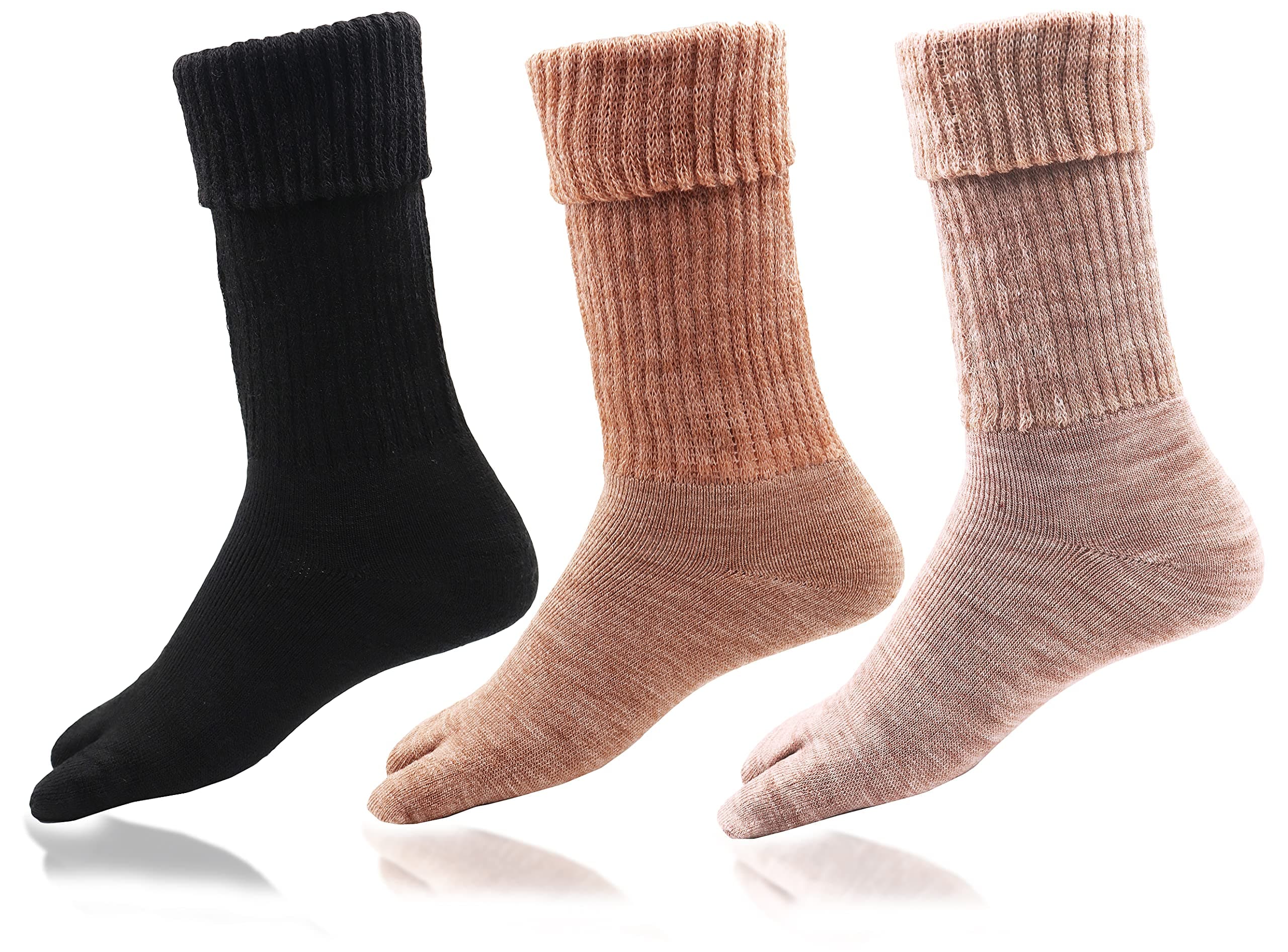 RC. ROYAL CLASS Women Woolen Winter Wear Thermal Thumb Socks, Calf Length Terry Thick Towel Cushioned, Warm & Cozy Thermal Thumb Socks For Women (Pack of 3 Pairs)