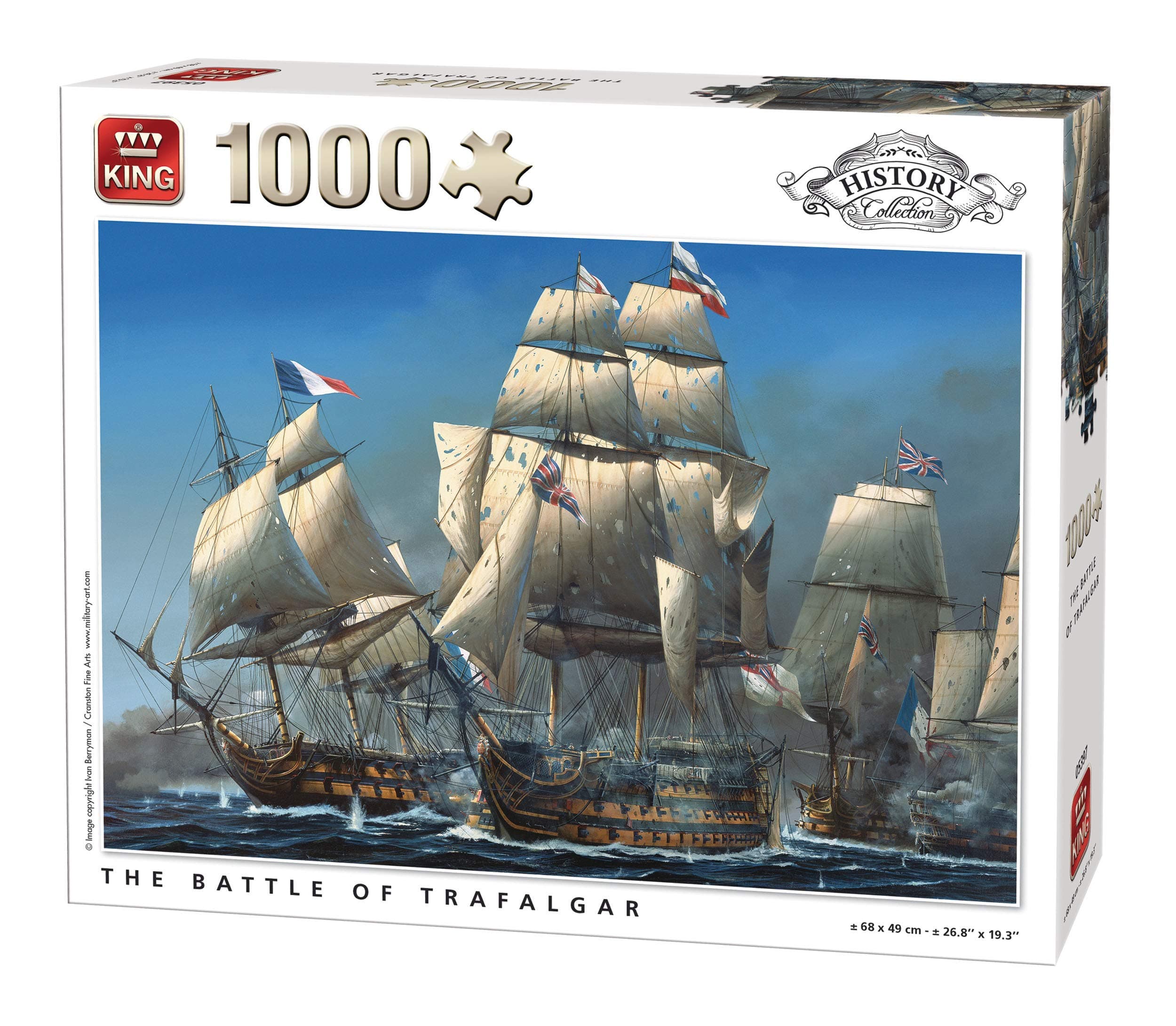King 5397 History The Battle of Trafalgar Jigsaw Puzzle 1000-Piece, 49 x 68 cm