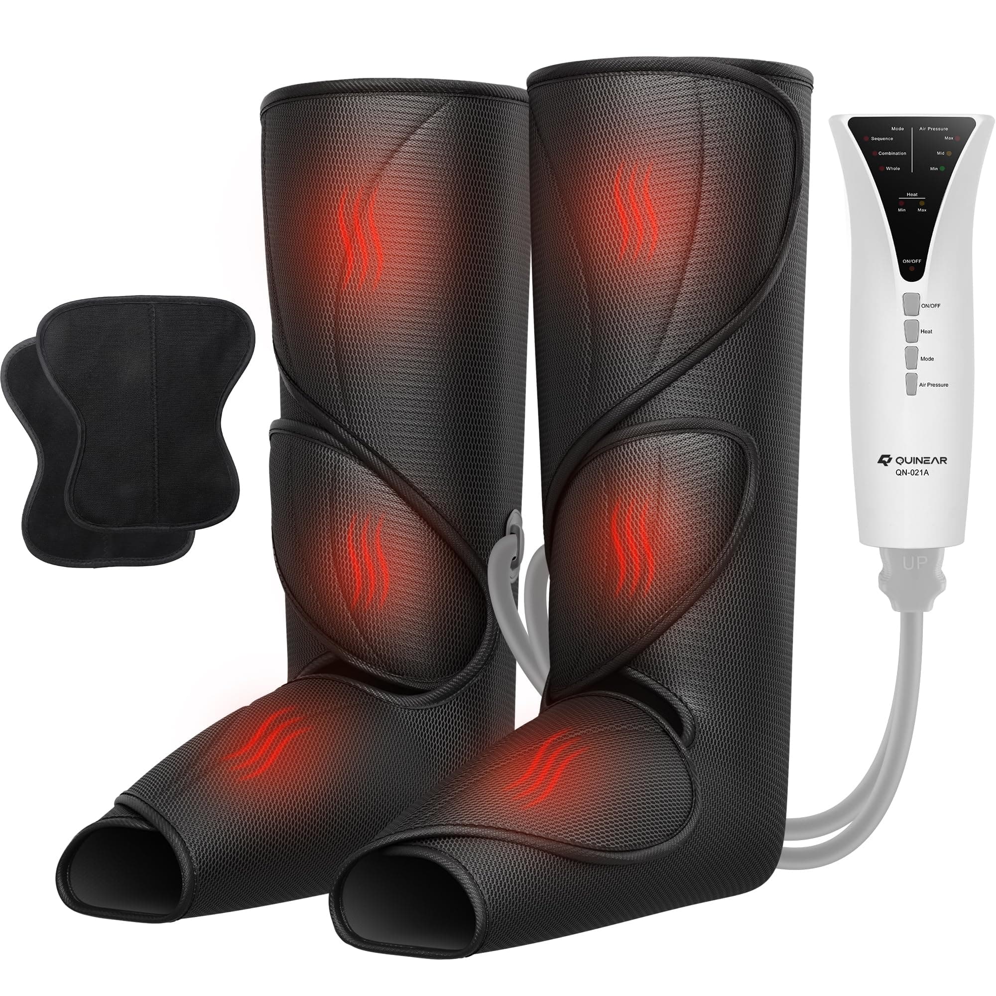 Leg Massager with Heat and Air Compression,Foot and Calf Massager for Circulation and Pain,Compression Boots with 3modes and 3 Intensities,Gift for Dad Mom