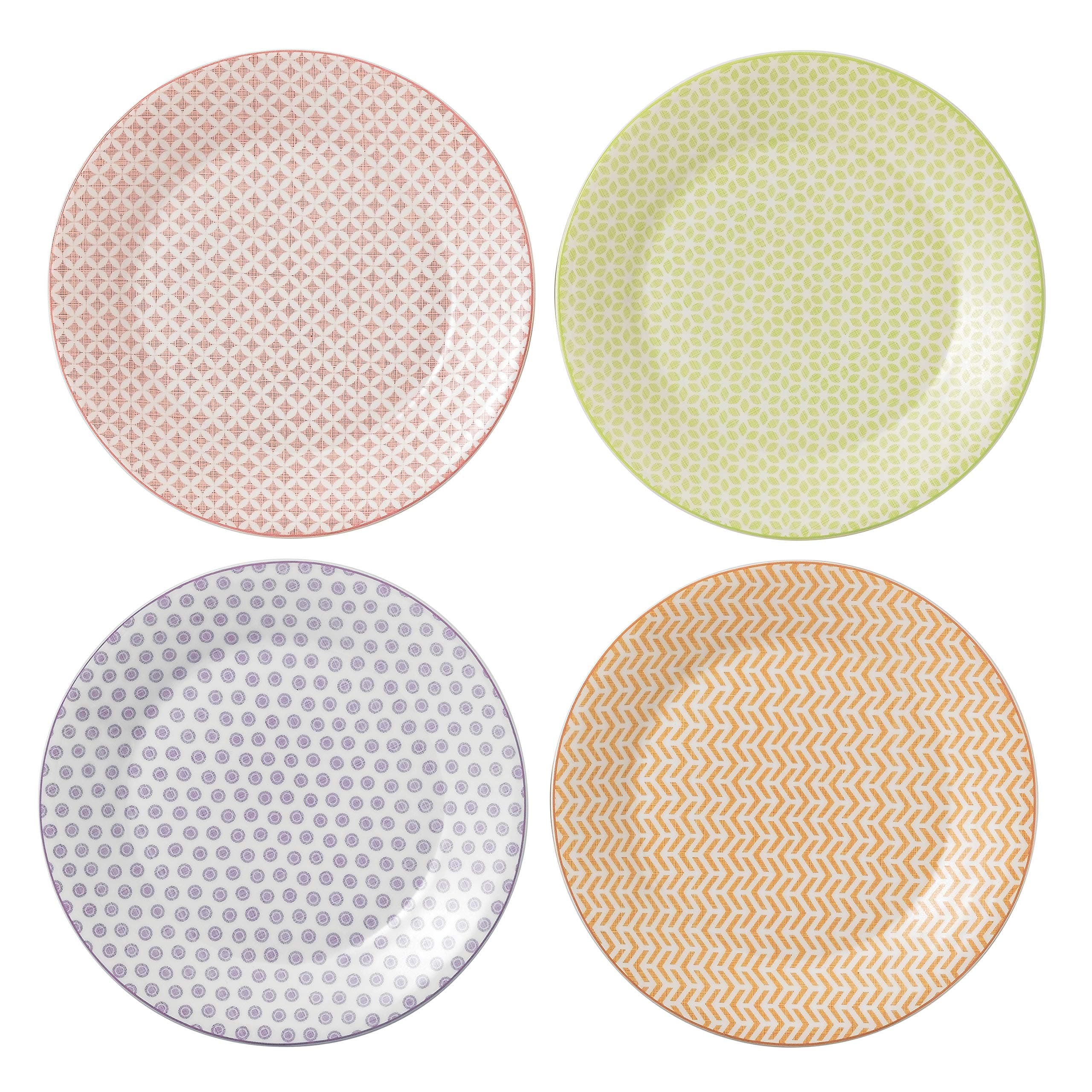 Royal Doulton Pastels 40018880 23cm Side Plate Accent Set of 4, Porcelain Multi