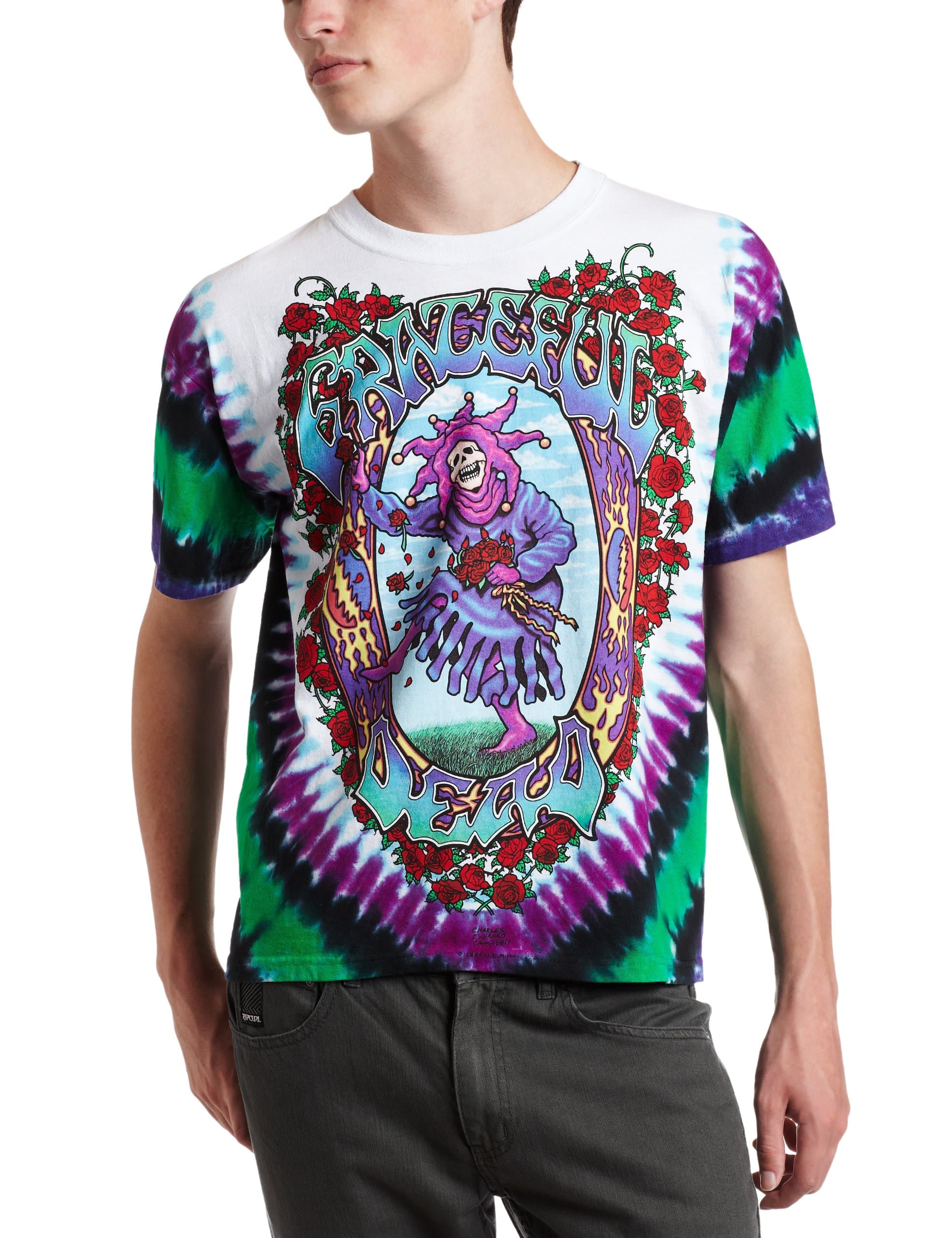 Liquid BlueMen's Grateful Dead Seasons of The Dead Tie Dye T-Shirt