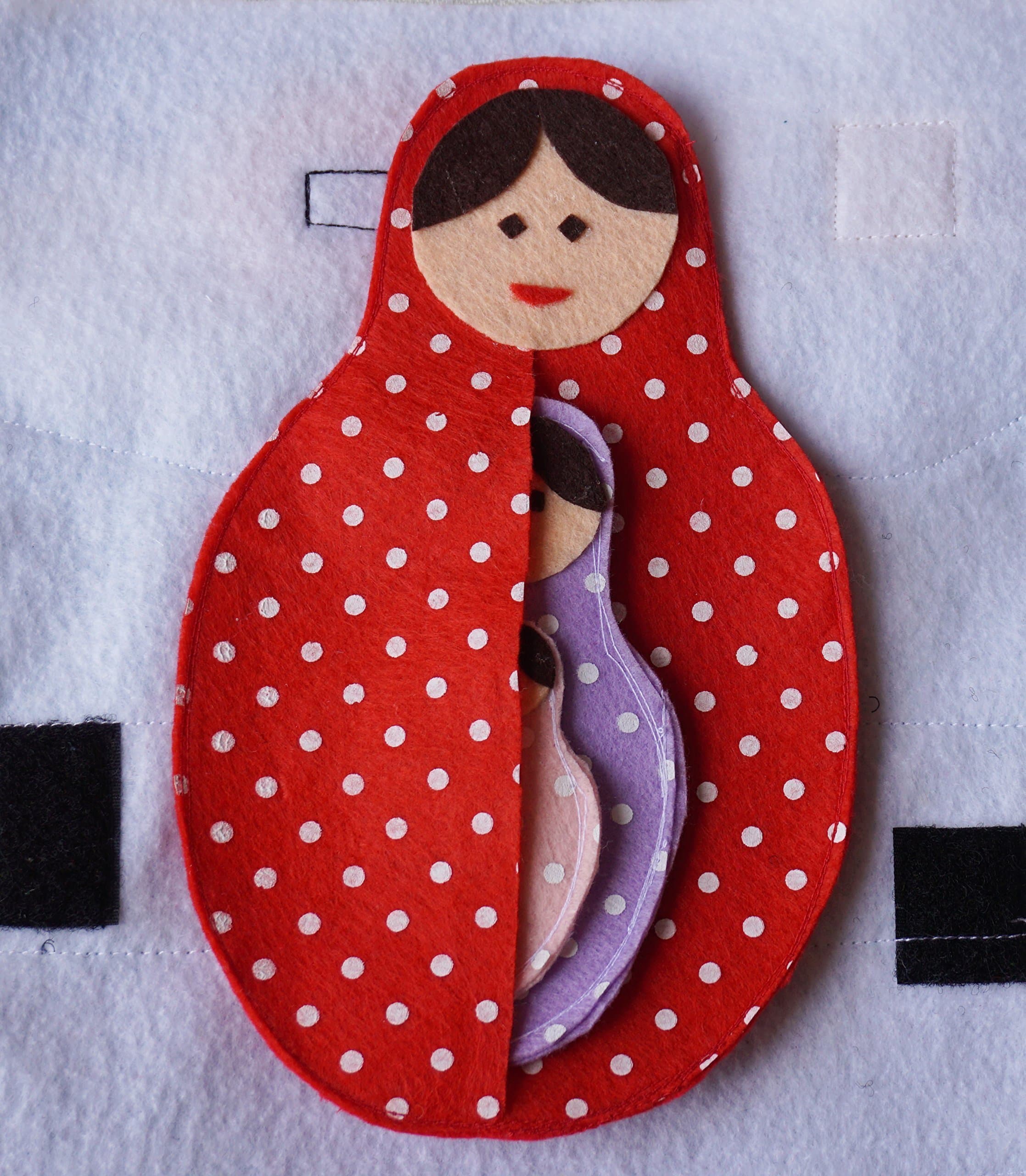 Babushka / matrushka- Quiet Book Page / Activity Page / Birthday Gift For Toddler