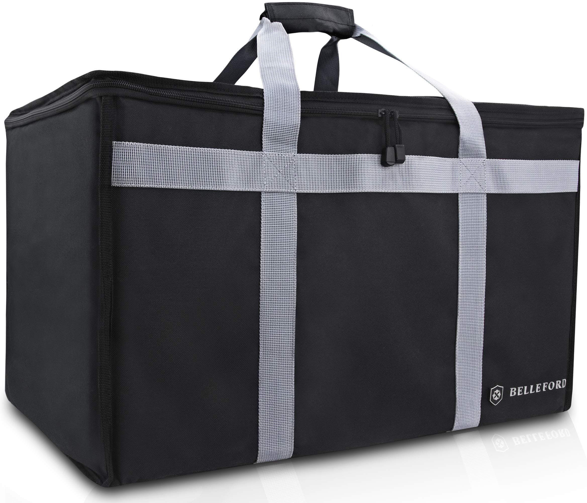 Insulated Food Delivery Bag XXL - 23x14x15" Waterproof Grocery Storage [Warm & Cool] - Buffet Server, Warming Tray, Lunch Container Store - Pizza Box, Chafing Dish & Casserole Carrying Case