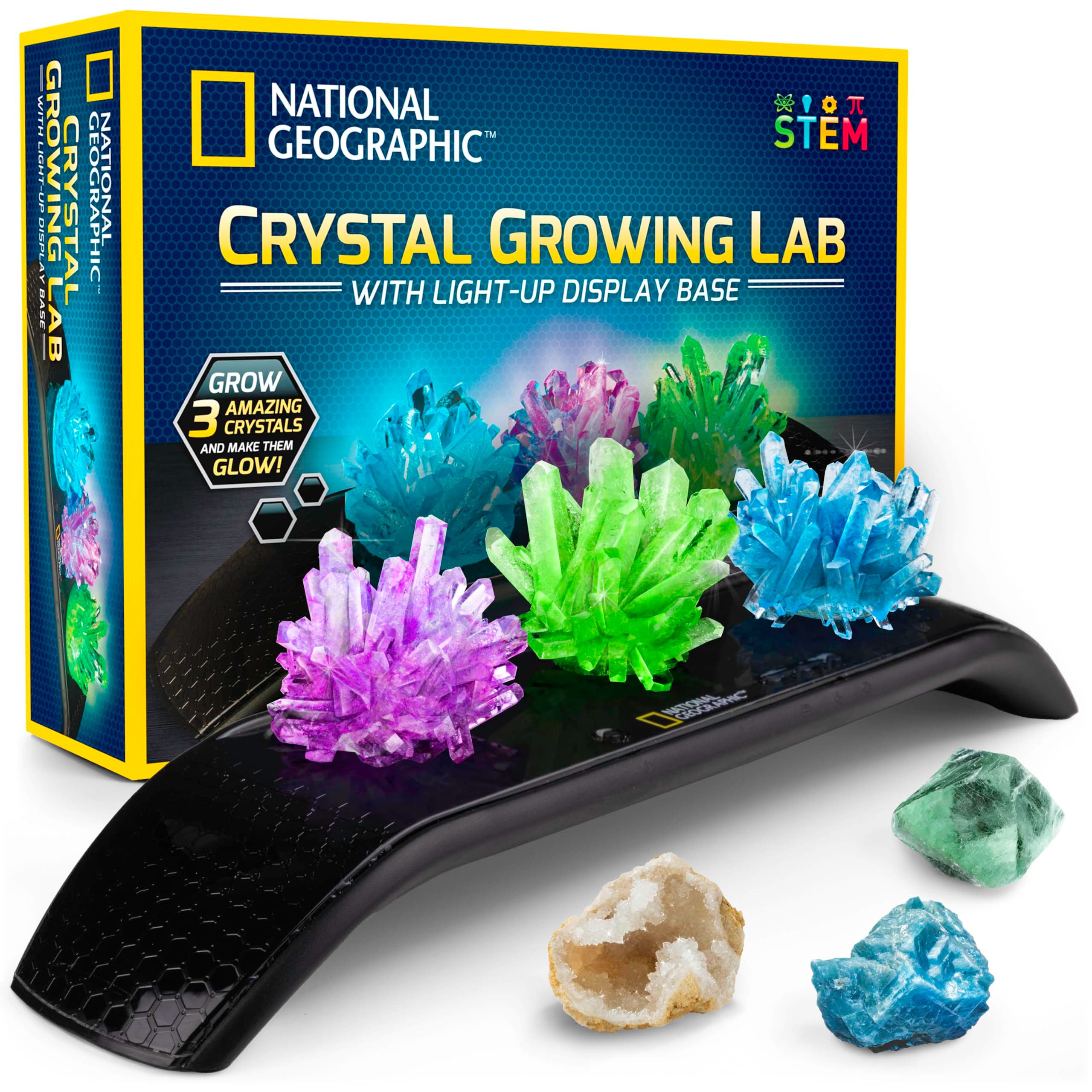 National Geographic Crystal Growing Lab With Light-Up Display Base!