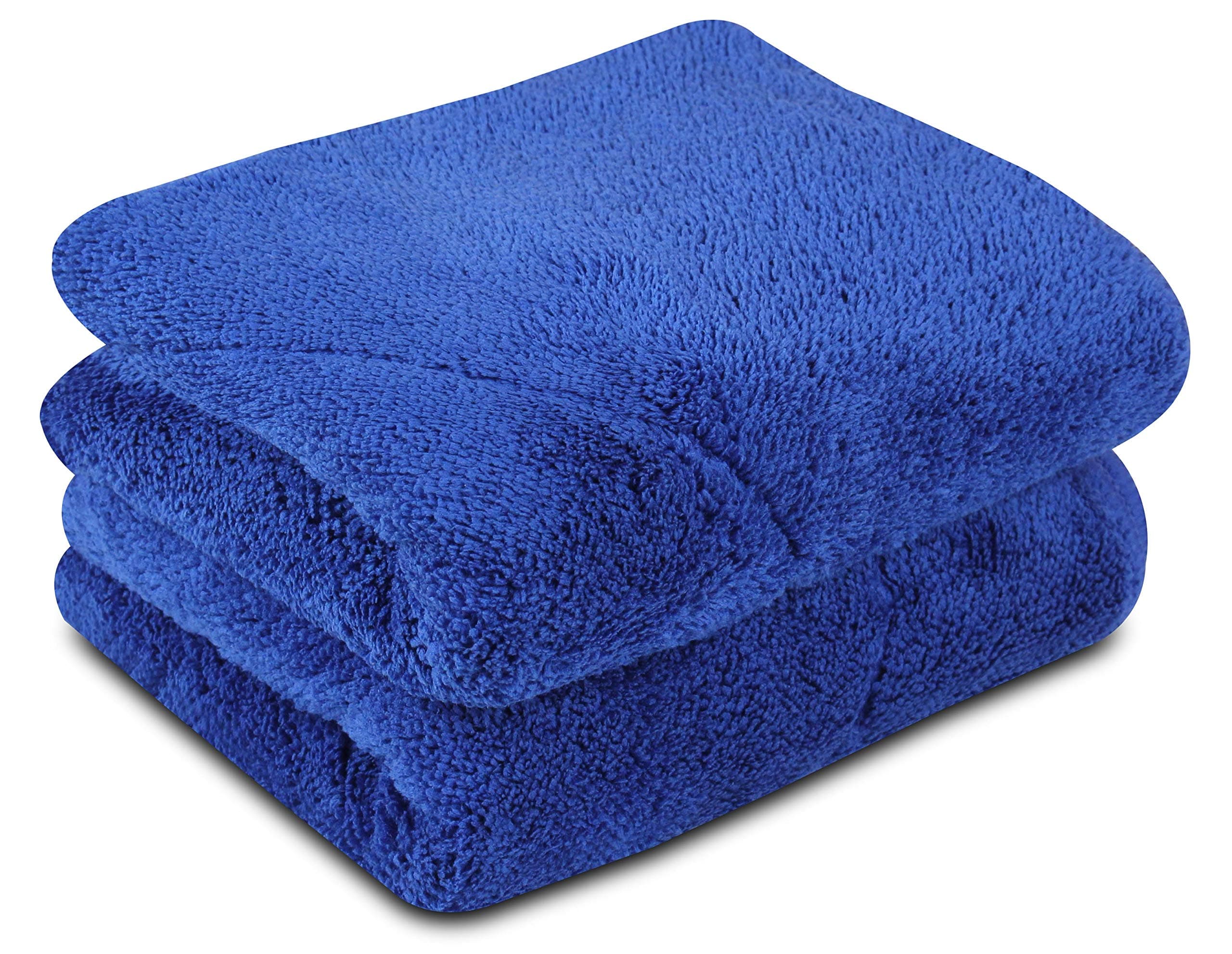 UTowels' Ultra Plush Thick Microfiber Auto Detailing Towel - 15" x 24" - 560 GSM (2pcs, Blue)