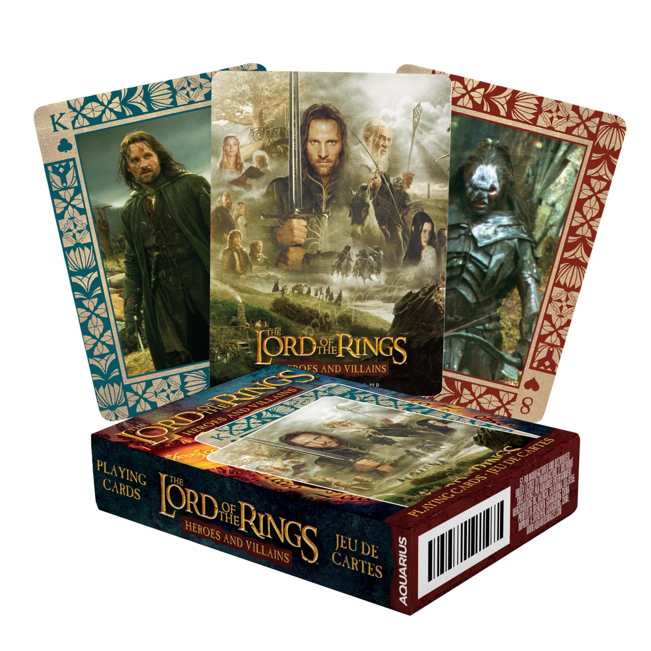 AQUARIUS The Lord of The Rings Heroes and Villains Playing Cards