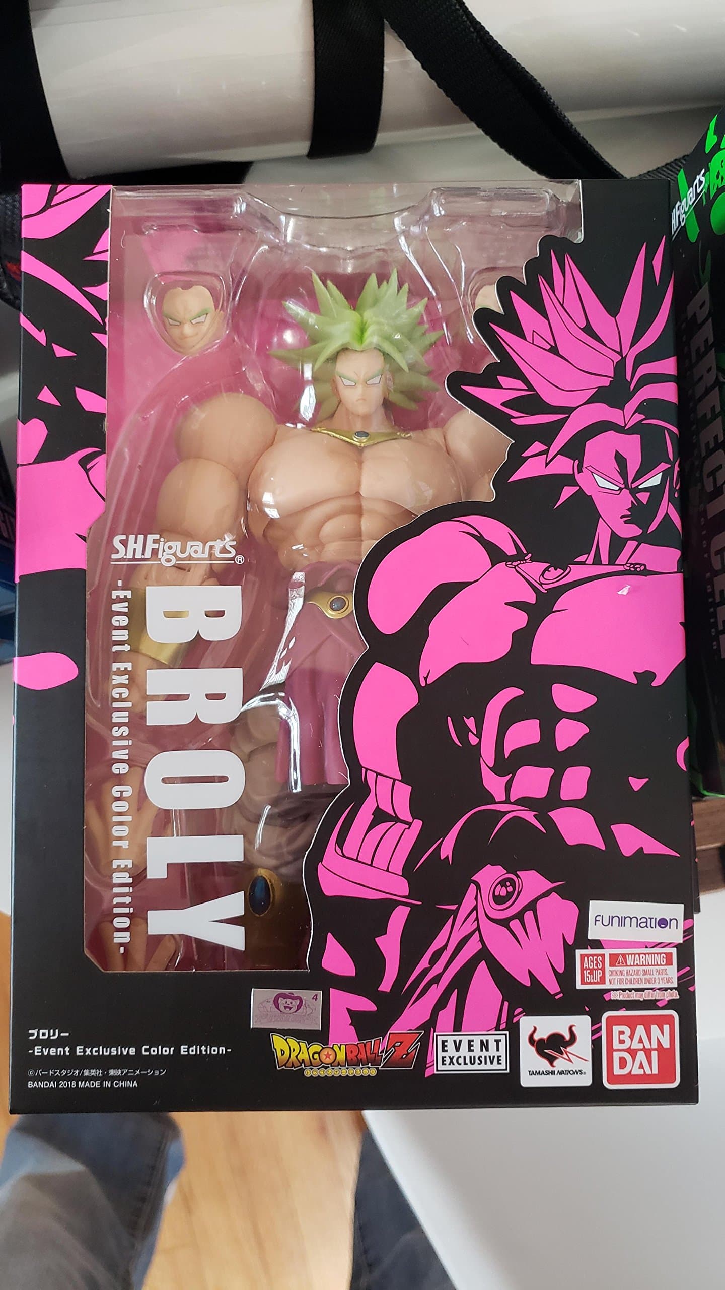 Bandai Hobby Dragonball Z SDCC 2018 S.H. Figuarts Super Saiyan God SS Broly Event Exclusive Color Edition