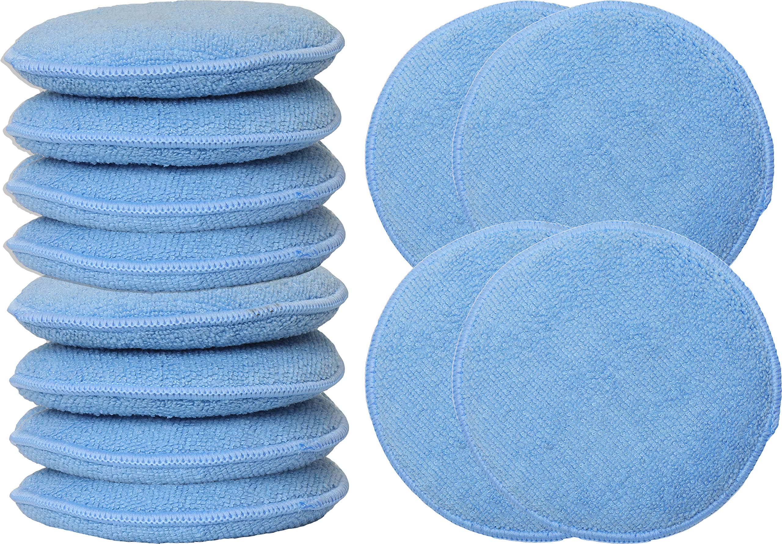 SimpleHouseware Car Wash Sponge Wax Microfiber Applicator Pads, 12-Pack