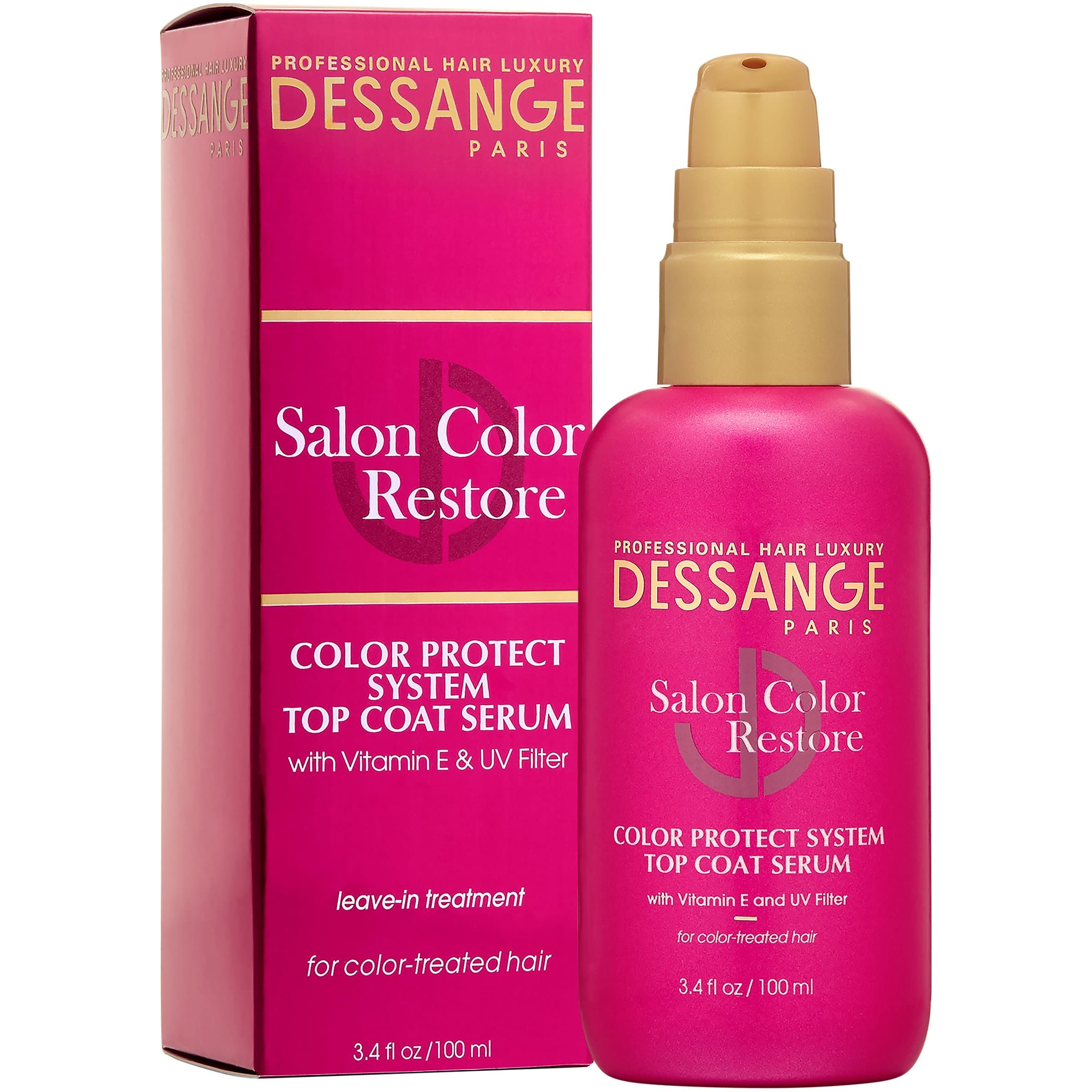 Dessange Salon Color Restore Color Protect System Top Coat Serum, 3.4 Fluid Ounce