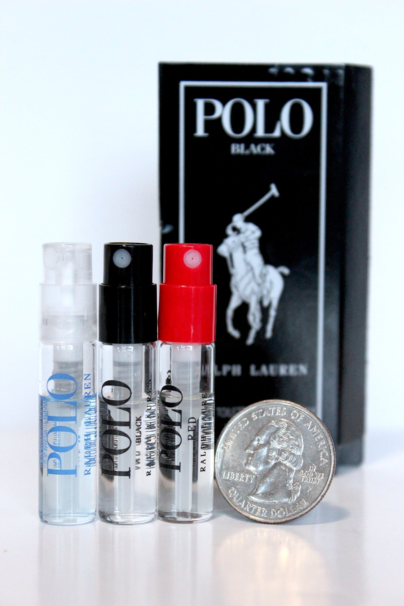 BLUE, BLACK AND RED PERFUMES 1.5ml .05fl oz 3 PERFUMES TRAVELING SET