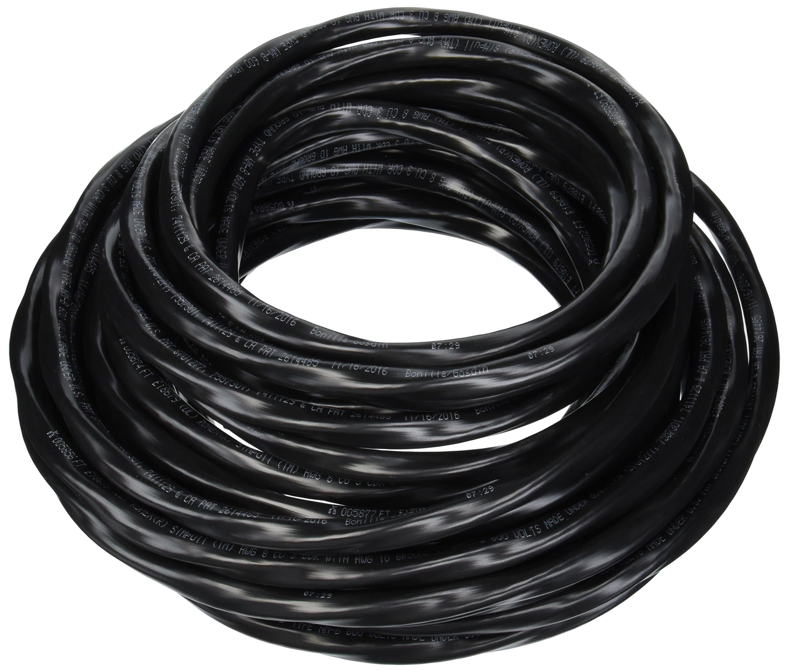 Woods Romex 63949232 50 ft. 8/3 Black Stranded CU SIMpull NM-B Wire