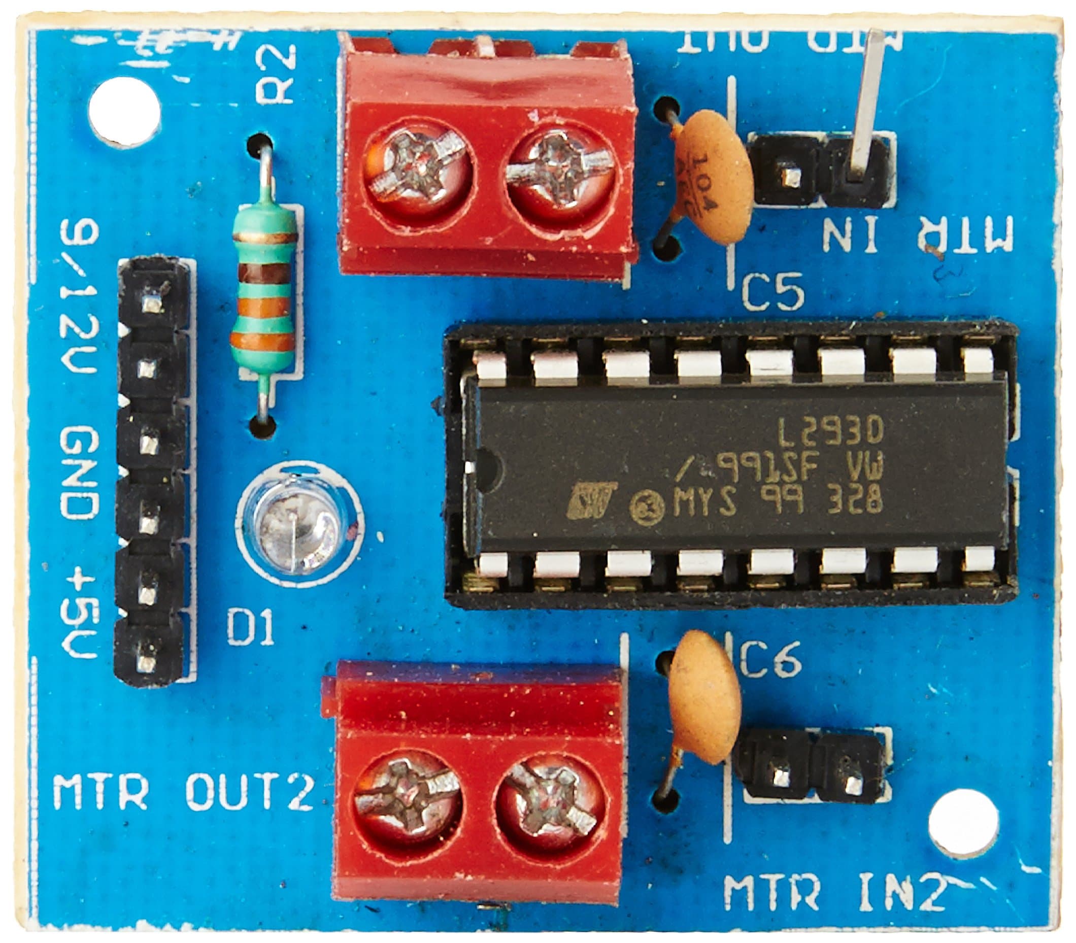 L293D_MOTOR_DRIVER_BOARD L293D Ic Based Dc Motor/Stepper Motor Driver Board for Raspberry Pi Arm Arduino Avr Pic 8051