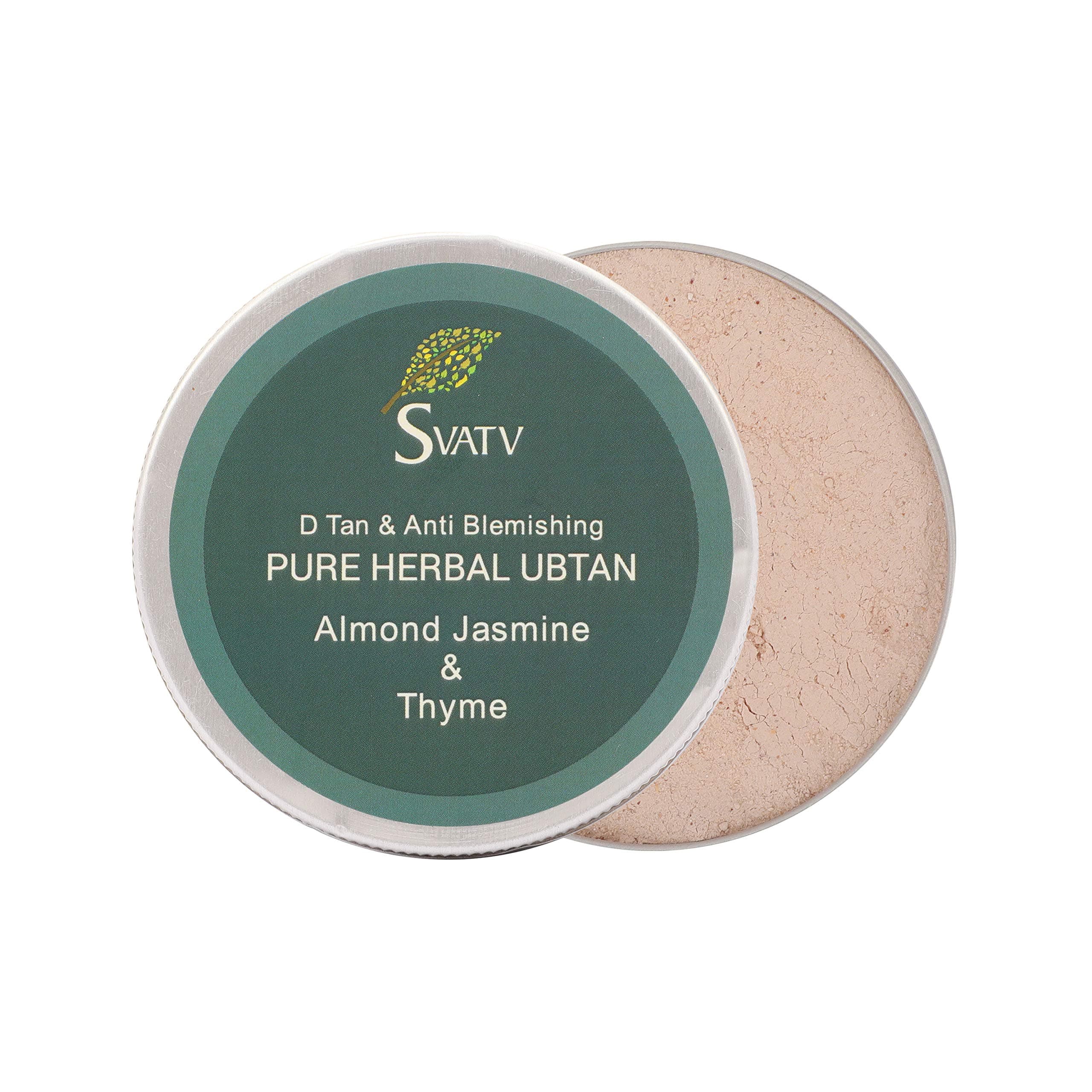 SVATV Ayurvedic Herbal Ubtan - Face Mask with Almond Jasmine & Thyme For D Tan & Anti Blemishing Skin Brightening Mask - Natural Face Pack, Beauty Face Powder - 100gm