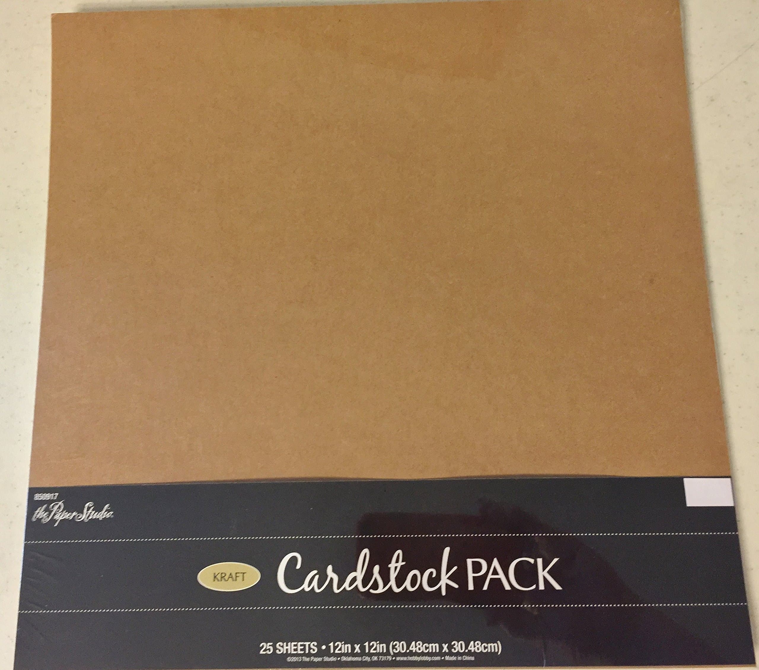 Kraft Cardstock Paper 12"x12" 25 Pack Sheets