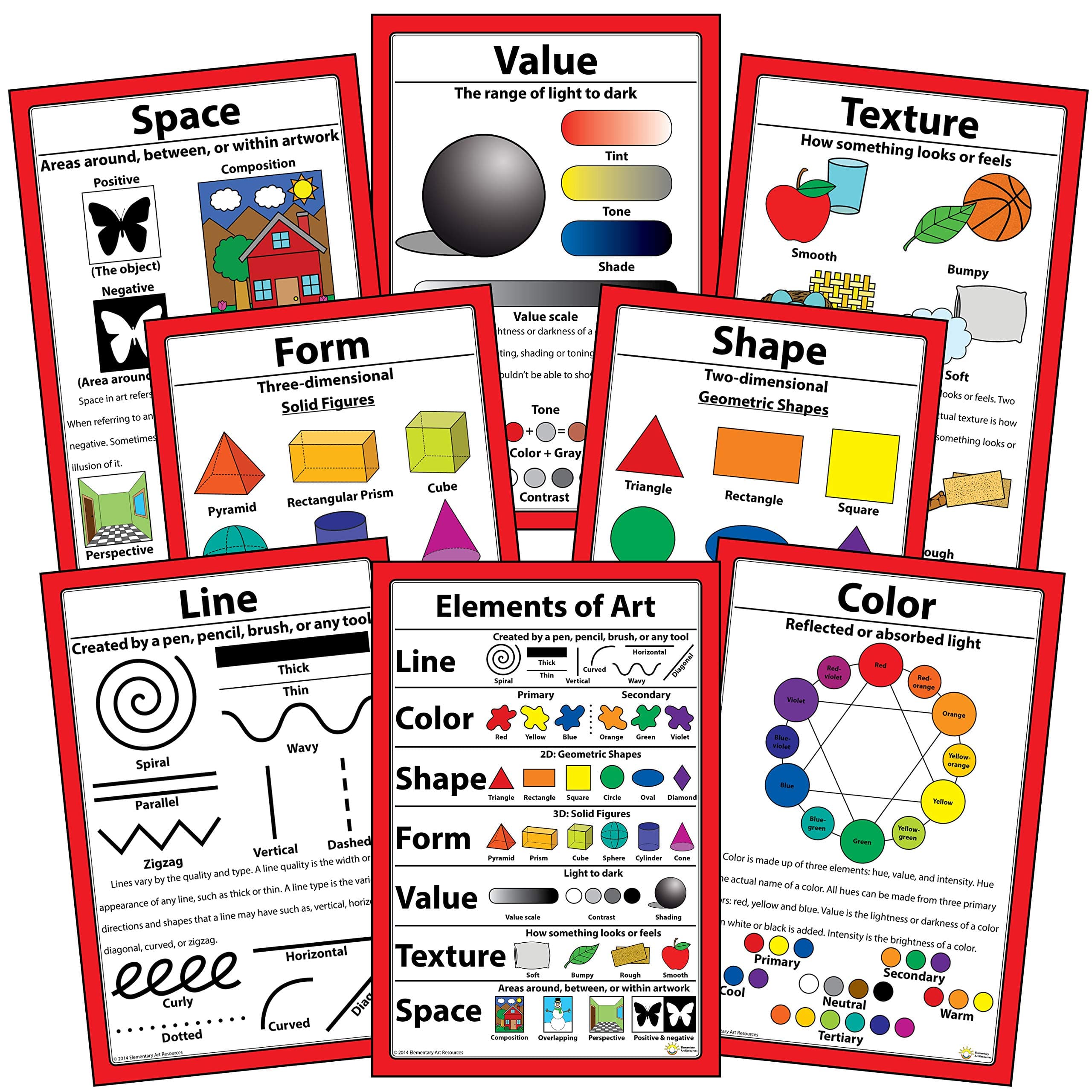 Elements of Art Posters 12" X 18" (Set of 8)