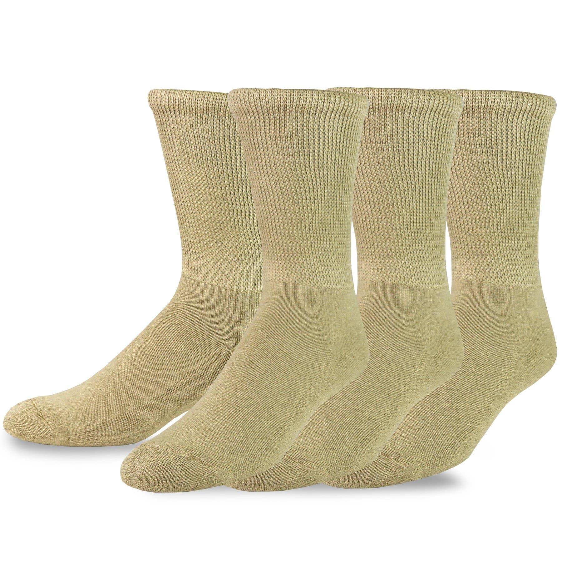 TeeHee Viscose from Bamboo Cushion Crew Diabetic Socks for Women and Men Multipack