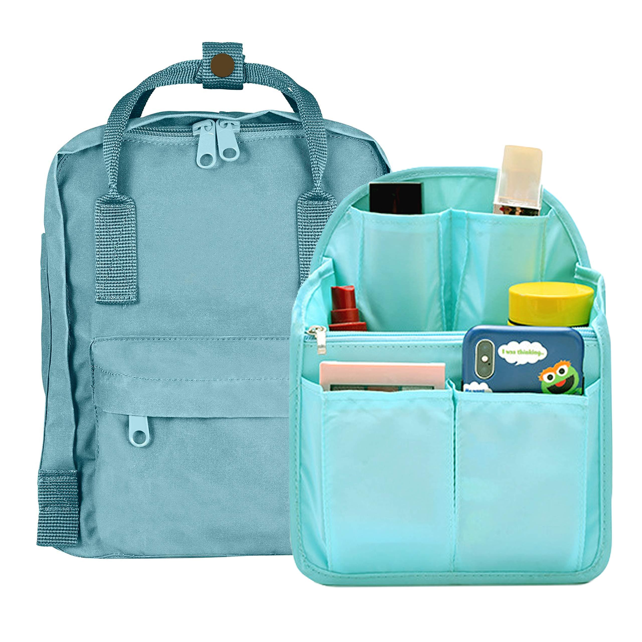 Backpack Insert Organizer Small, Pulama Cute Girl Bag In Bag Fit For Kanken Mini,Sky blue
