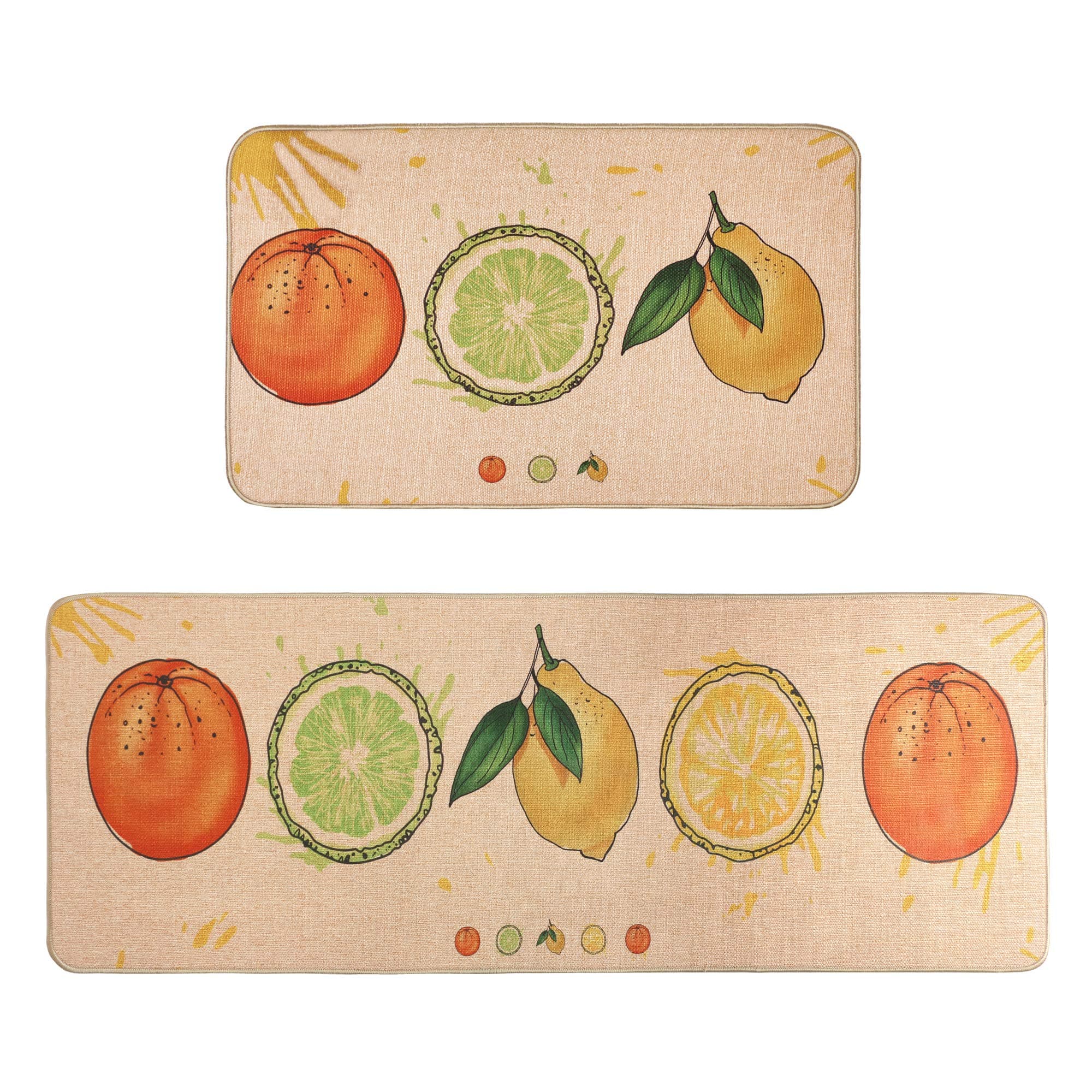 Homcomoda Cushioned Kitchen Rugs Set of 2 Anti-Fatigue Microfiber Non-Slip Kitchen Floor Mats Heavy Duty Standing Mats Washable Comfort Doormats Bathroom (17.7” x 29.5” + 17.7” x 47”)