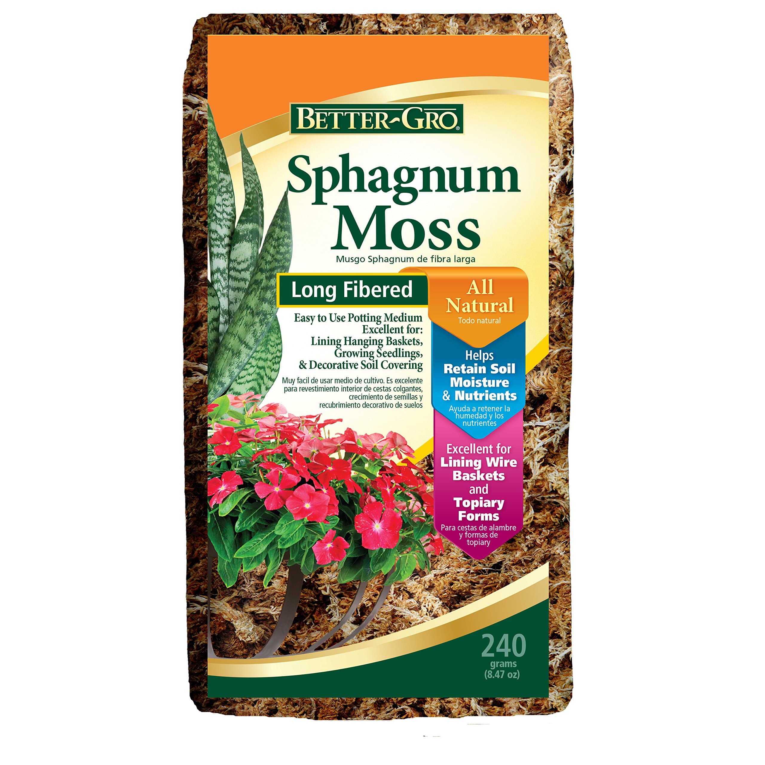 BETTER GRO Sun Bulb Company Inc 50430 Sphagnum Moss, Growing Medium, 240 Grams