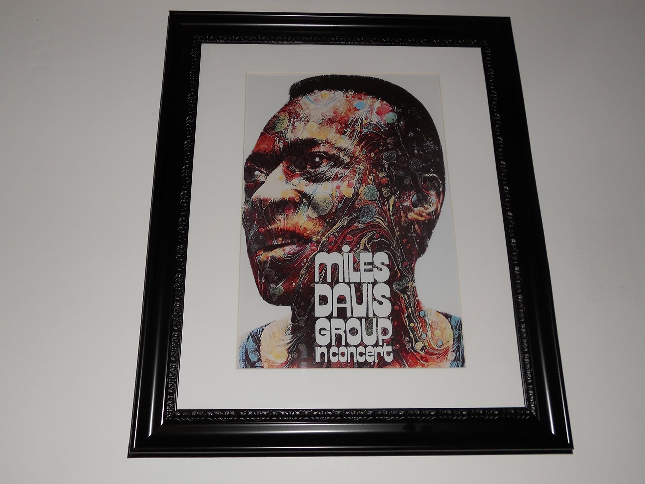 Cleveland Vinyl Large Framed Miles Davis 1971 European Tour Poster, Jazz Print 24" by 20"