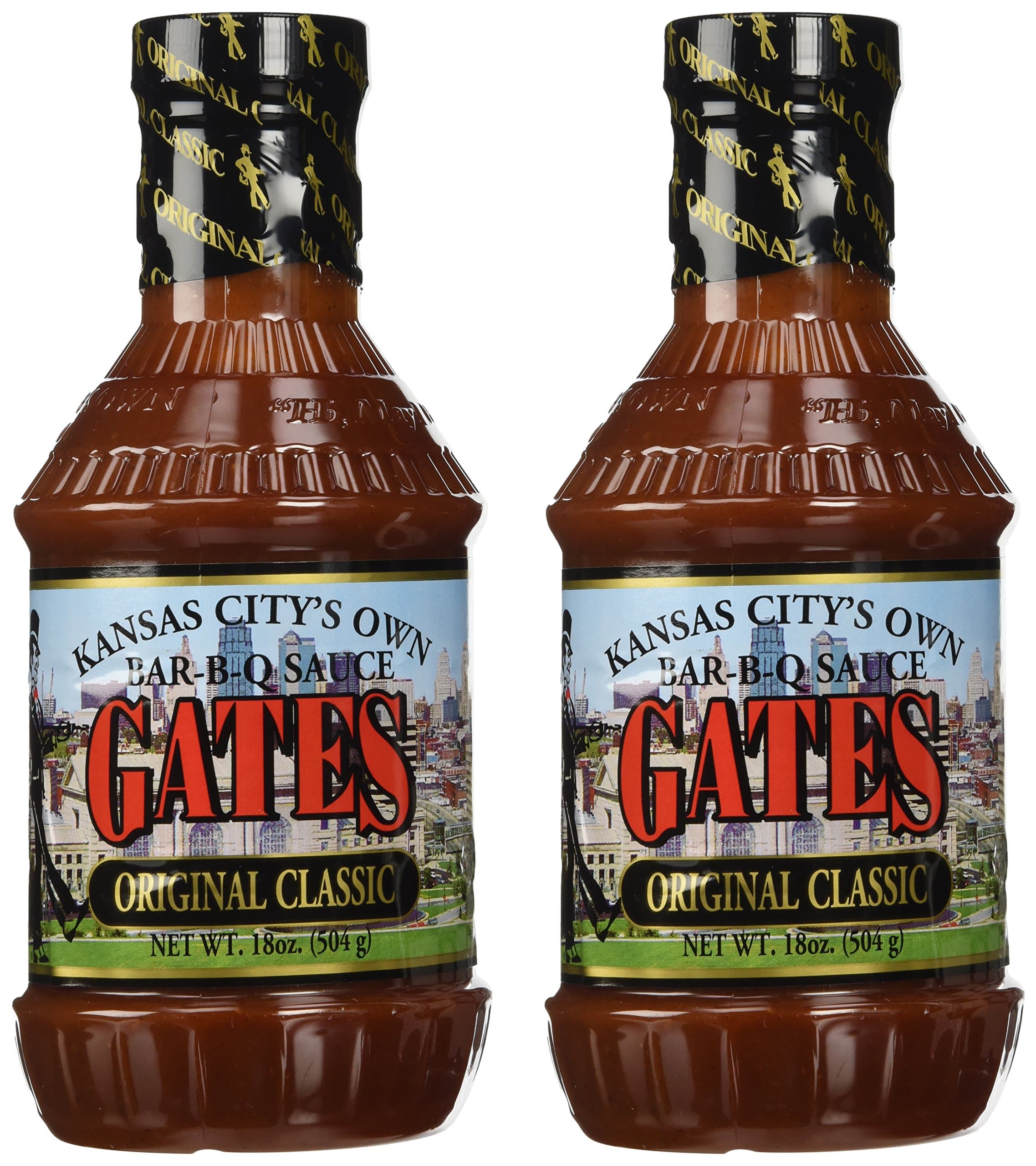 Gates Original Classic Bar-B-Q Sauce, 18 Ounce Bottle (Pack of 2), Kansas City Style Barbecue Sauce