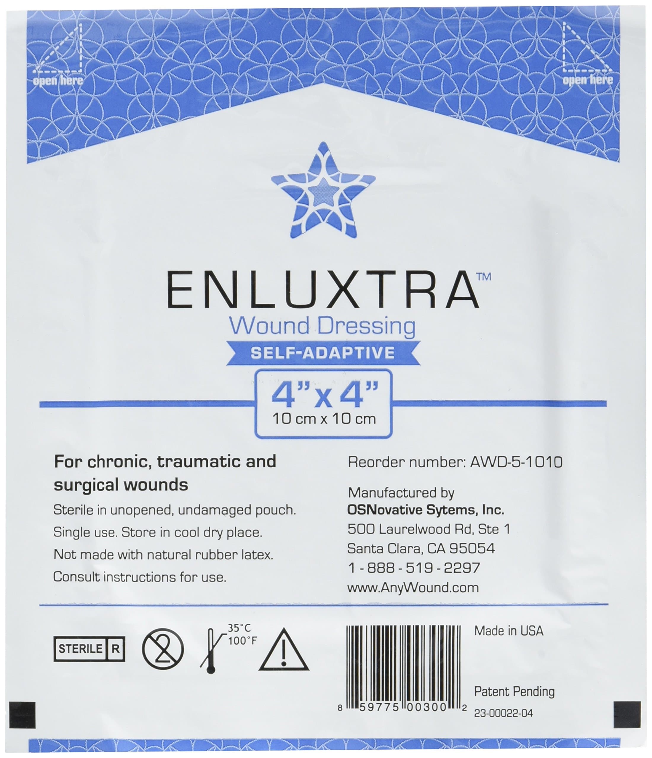 Enluxtra Self-Adaptive 'Any Wound' Dressings - 3-Pack of 4 x4 Enluxtra Dressings AWD-5-1010