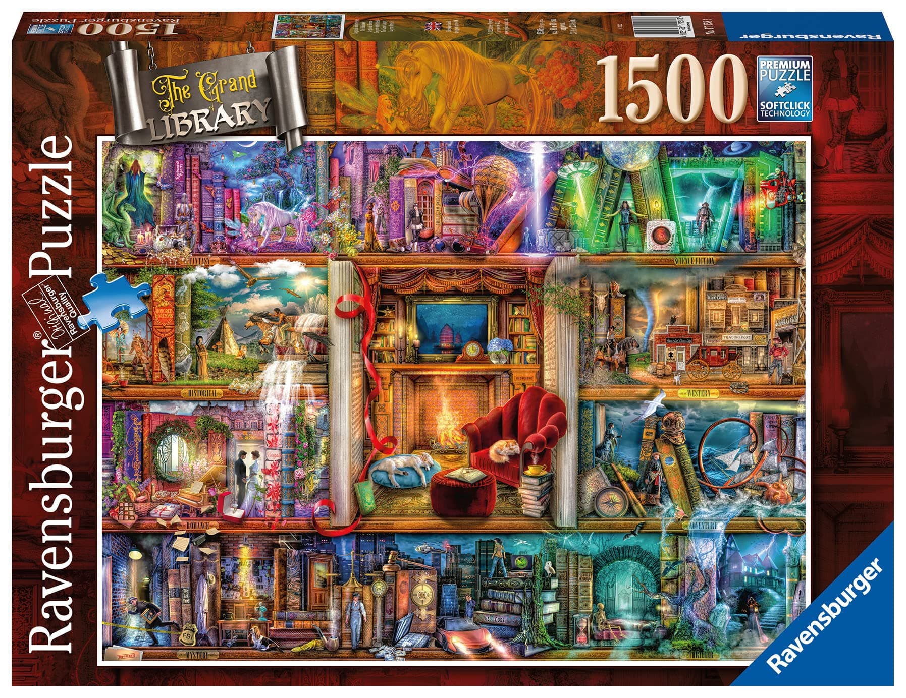 Ravensburger Aimee Stewart The Grand Library 1500 Piece Jigsaw Puzzle for Adults & Kids Age 12 Years UpThe Forest Stewardship Council