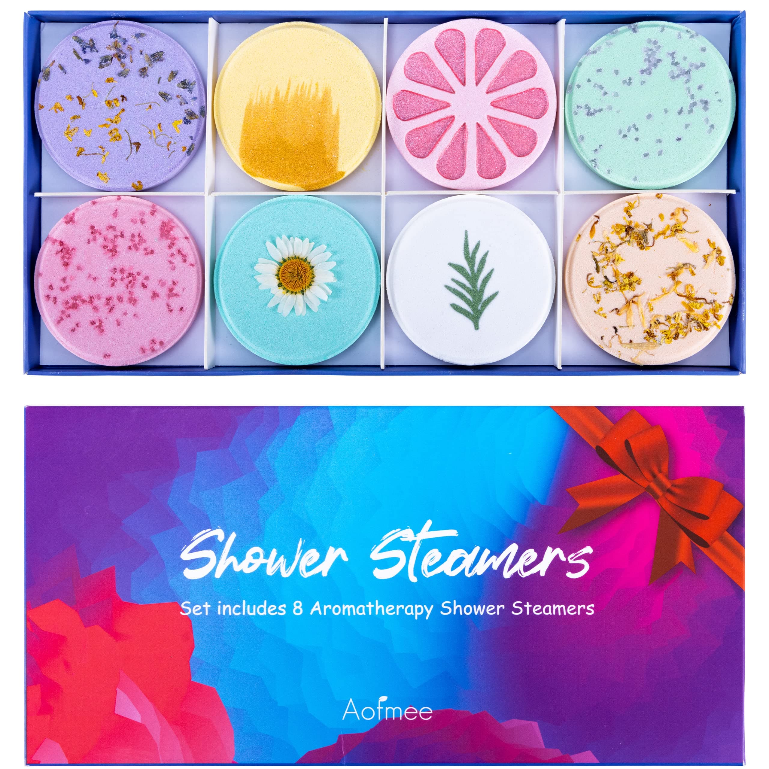 Shower Steamers Aromatherapy - 8 Pack Shower Bombs Gift Set for Women and Men, Shower Tablets with Essential Oils for Relaxation, Pamper Self Care Spa Gifts Birthday Gifts for Mum or Wife