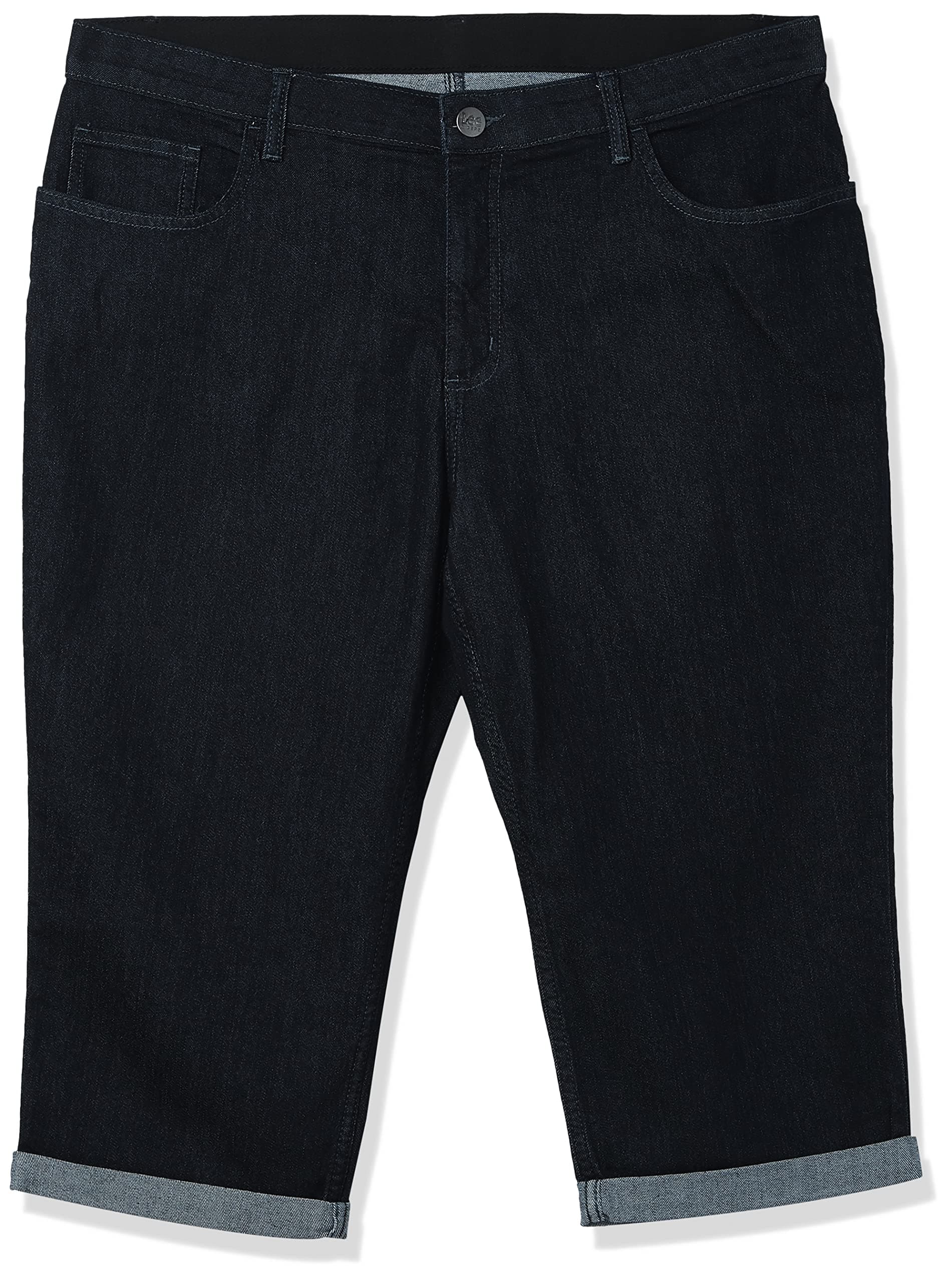 Riders by Lee Indigo Women's Plus Size Comfort Waist Cuff Capri