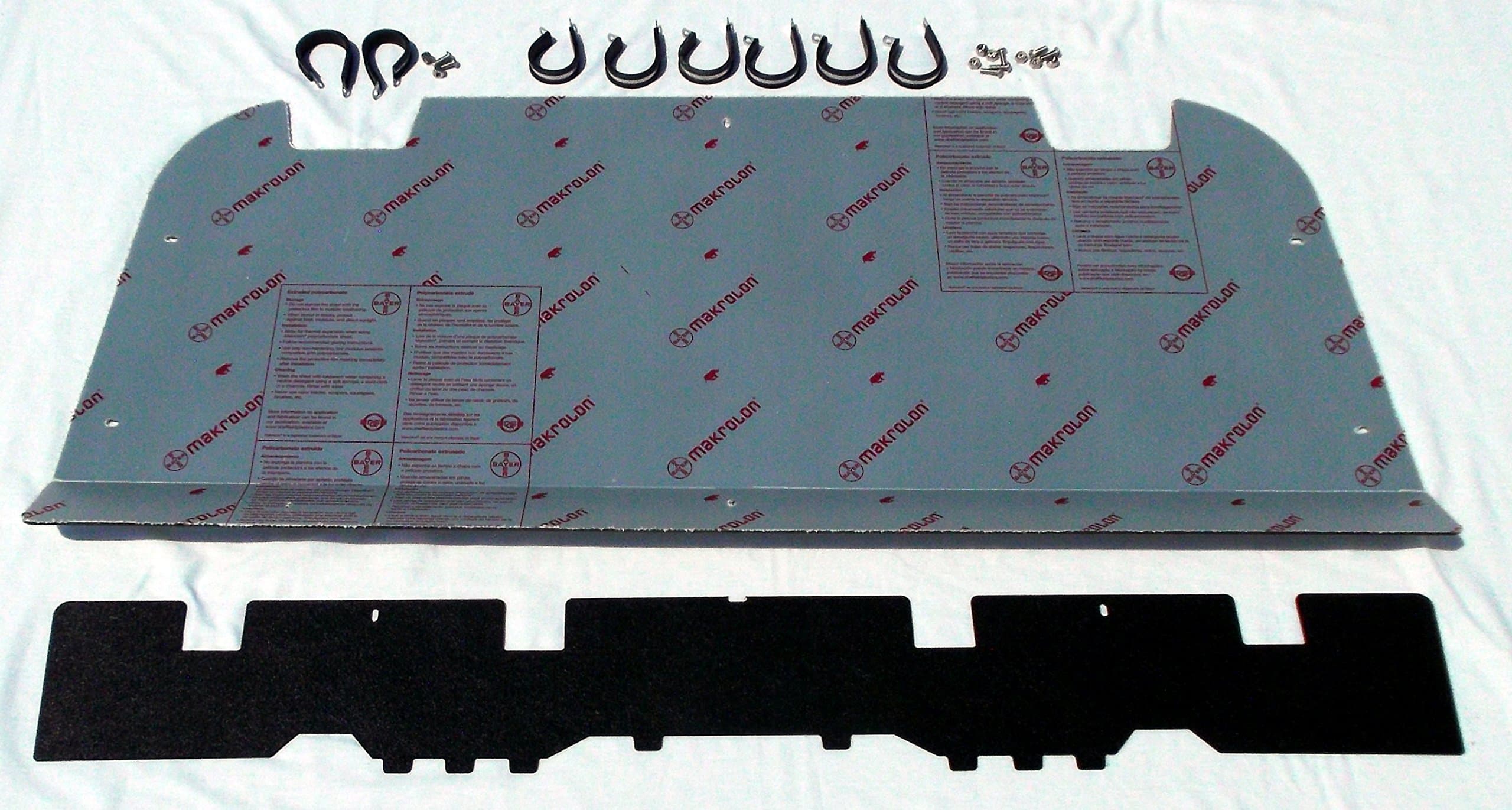 POLARIS RZR XP 1000 3/16" SMOKE TINTED REAR PANEL WINDSHIELD KIT