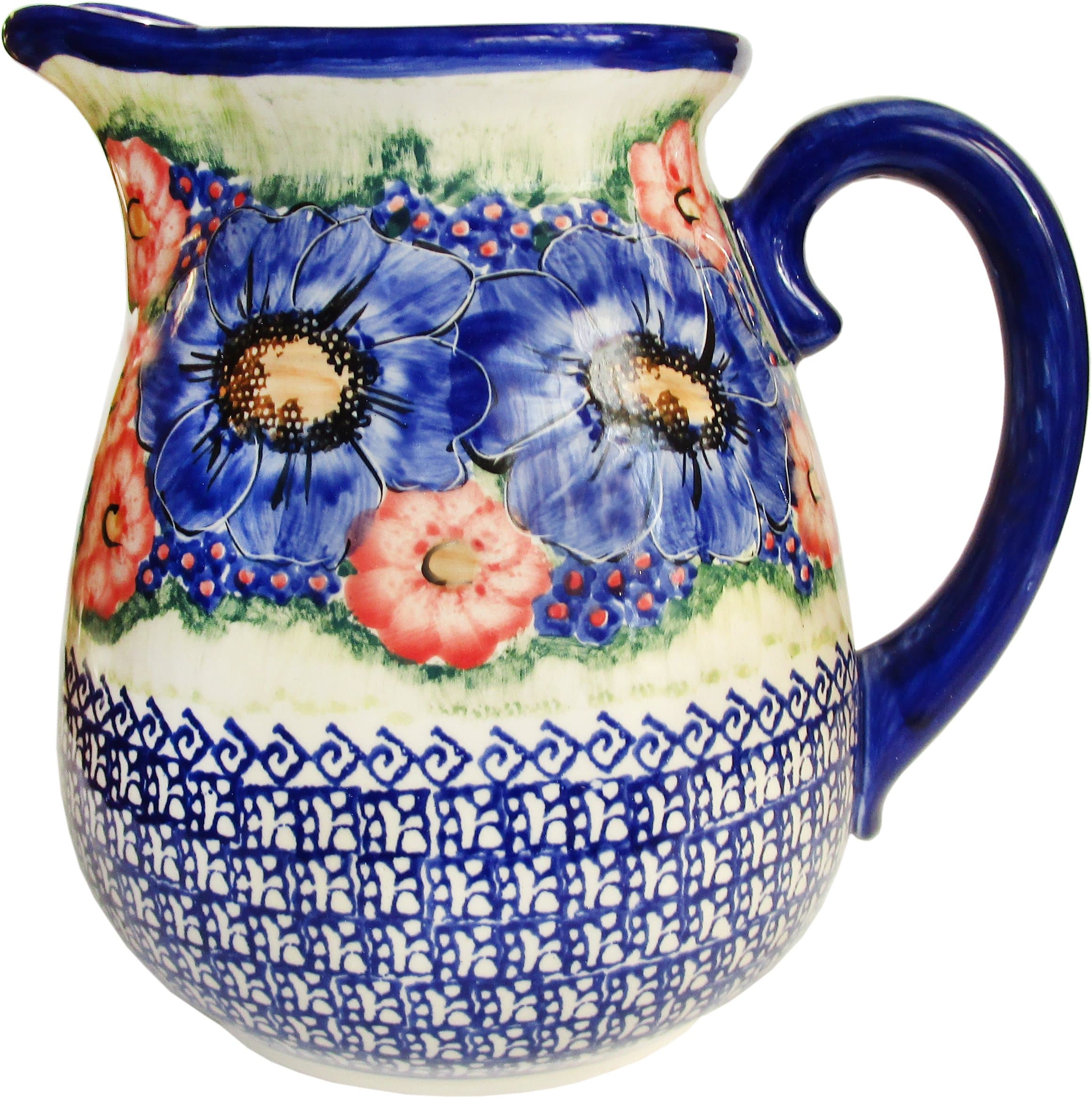 Polish Pottery 2 L - 68 oz Water Jug Pitcher - Eva's Collection "Isabelle"