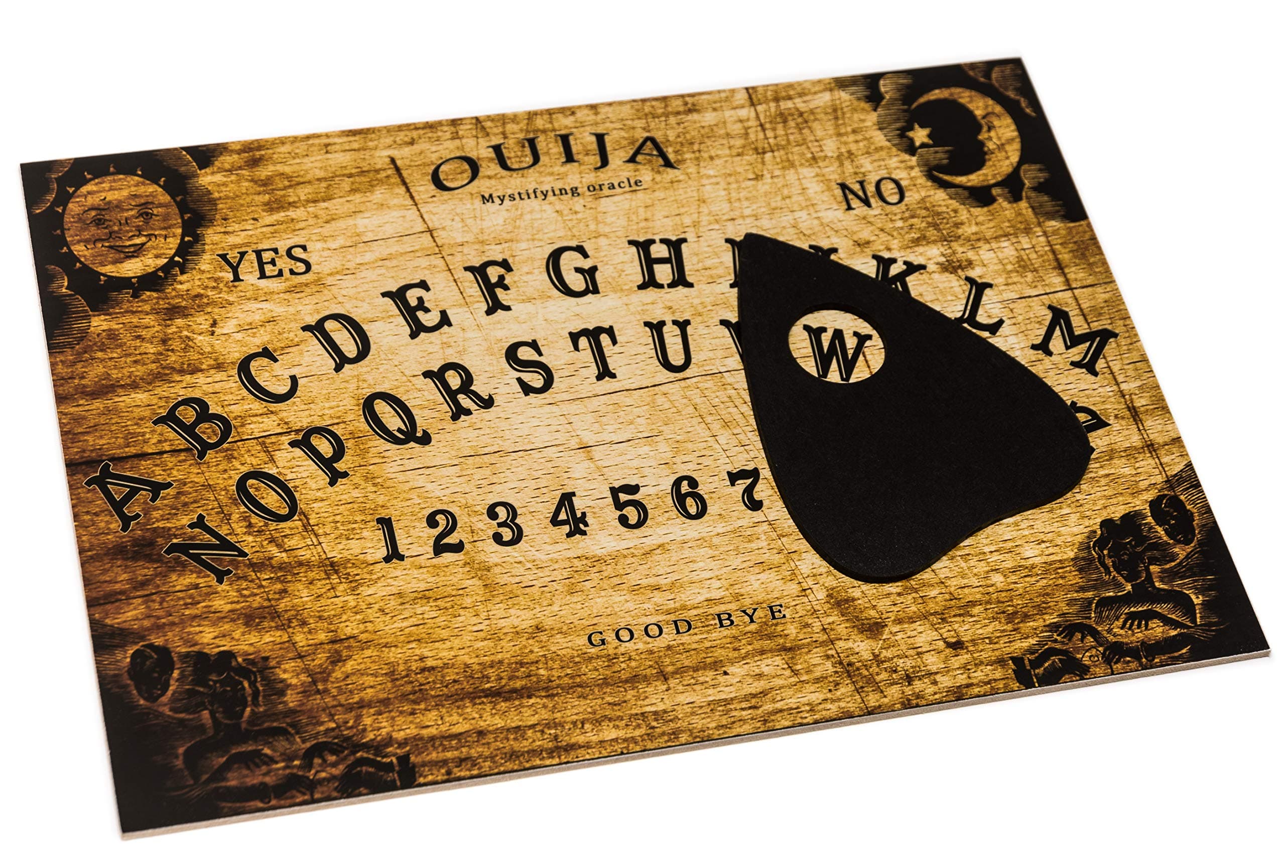 Classic Ouija Spirit hunt Board game with Planchette and detailed instruction.