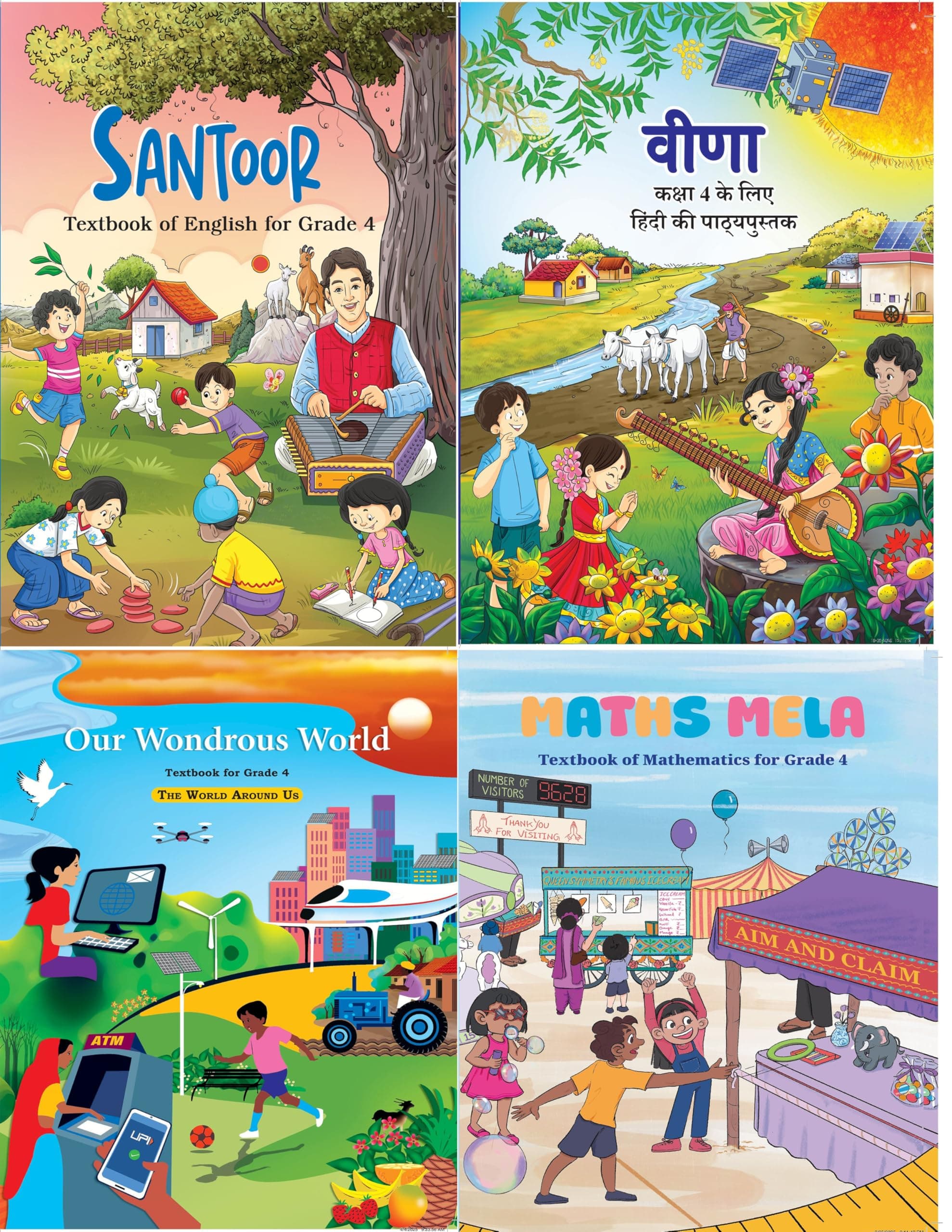 NCERT Class 4 Textbooks - All Subjects (Set of 4 Books)