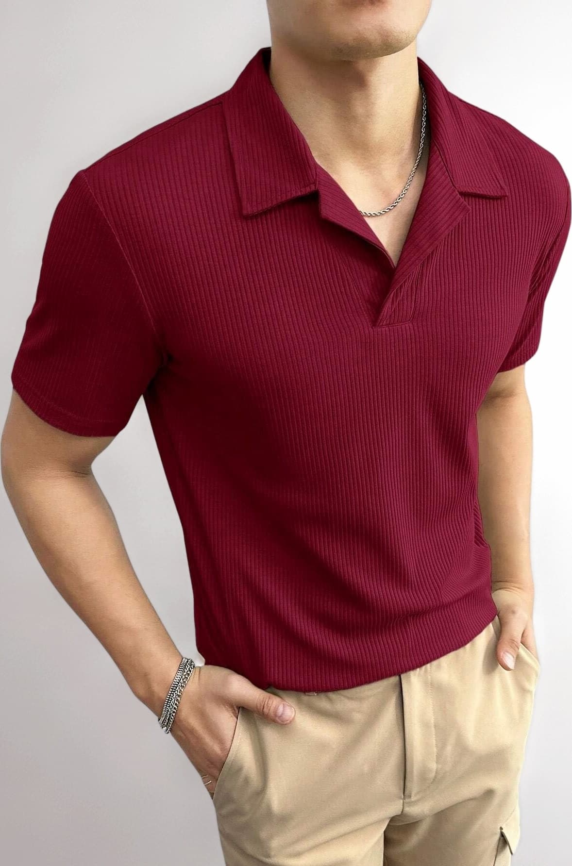 Lymio T Shirt for Men || Stylish T-Shirt for Men (L-RIB-T-Black-2XL)