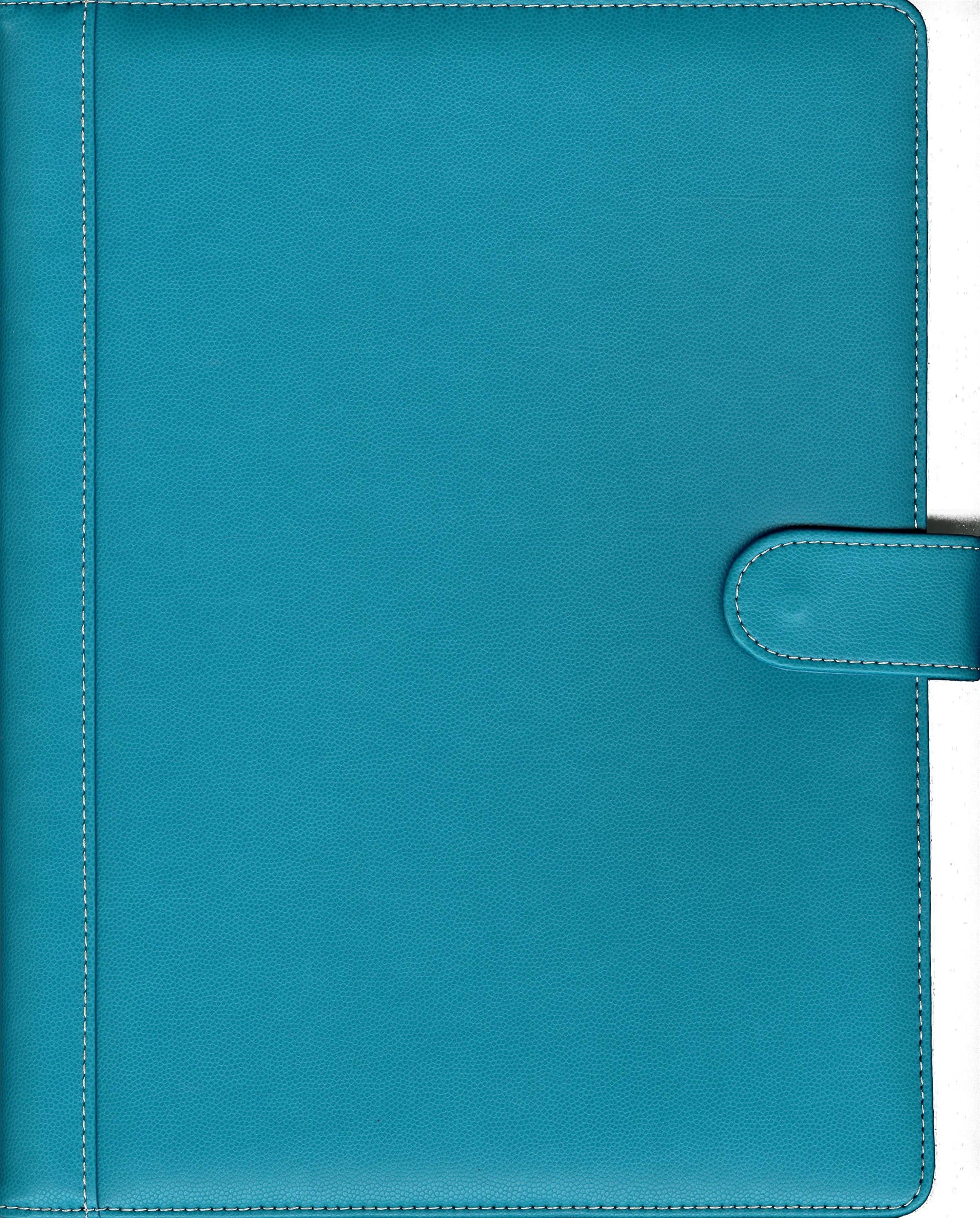 Pierre Belvedere A4/Letter Size Snap Portfolio, Refillable, Aqua (470320)