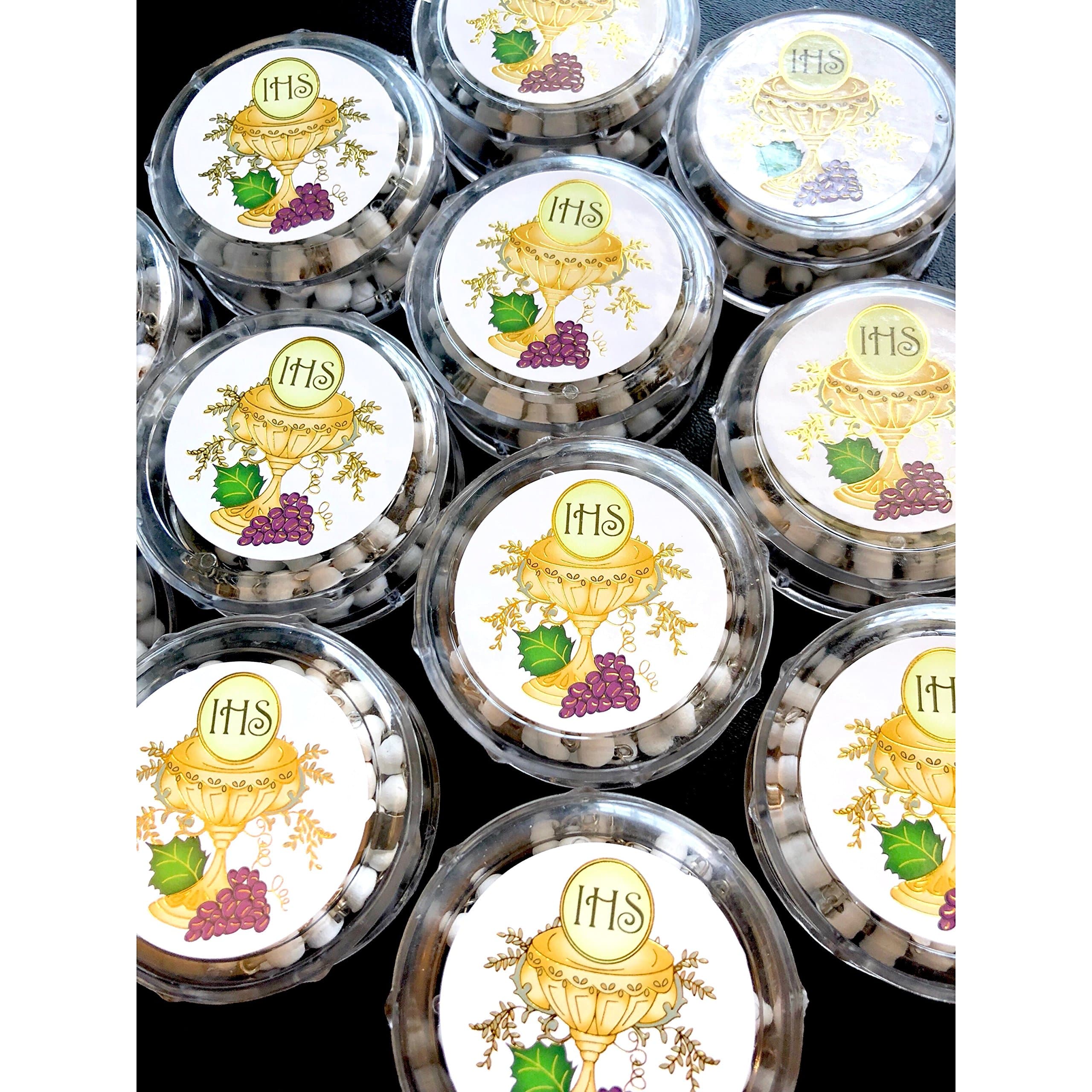 YRP teens 12 pcs White Scented Wooden Rosaries First Communion Party Favors Recuerdos Rosario