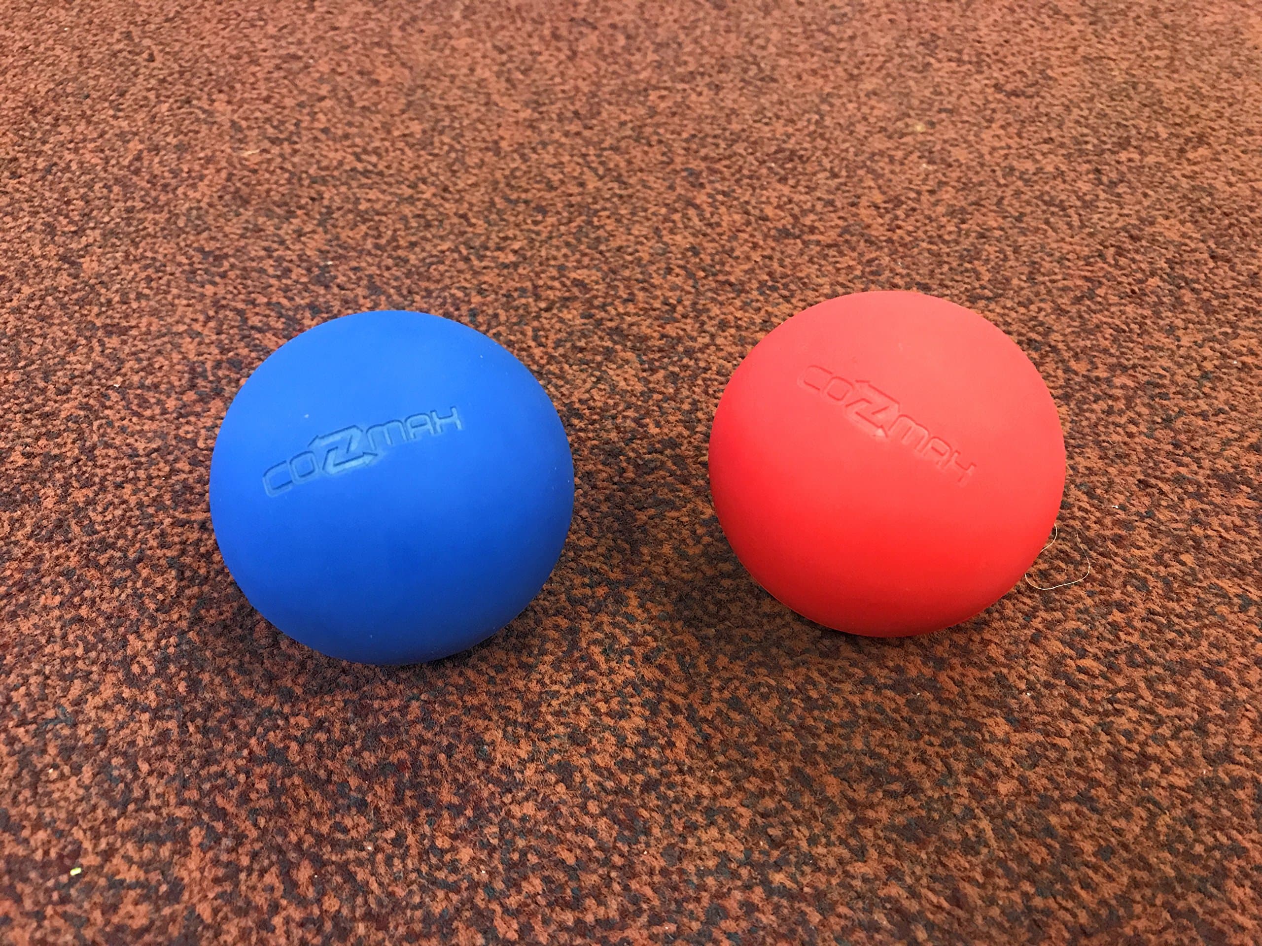 COZMAX - Set of 2Therapy Massage Lacrosse Balls for Muscle Pain Relief, Myofascial Release, Deep Tissue Pressure, Trigger Point Therapy, Muscle Knots and Yoga Therapy