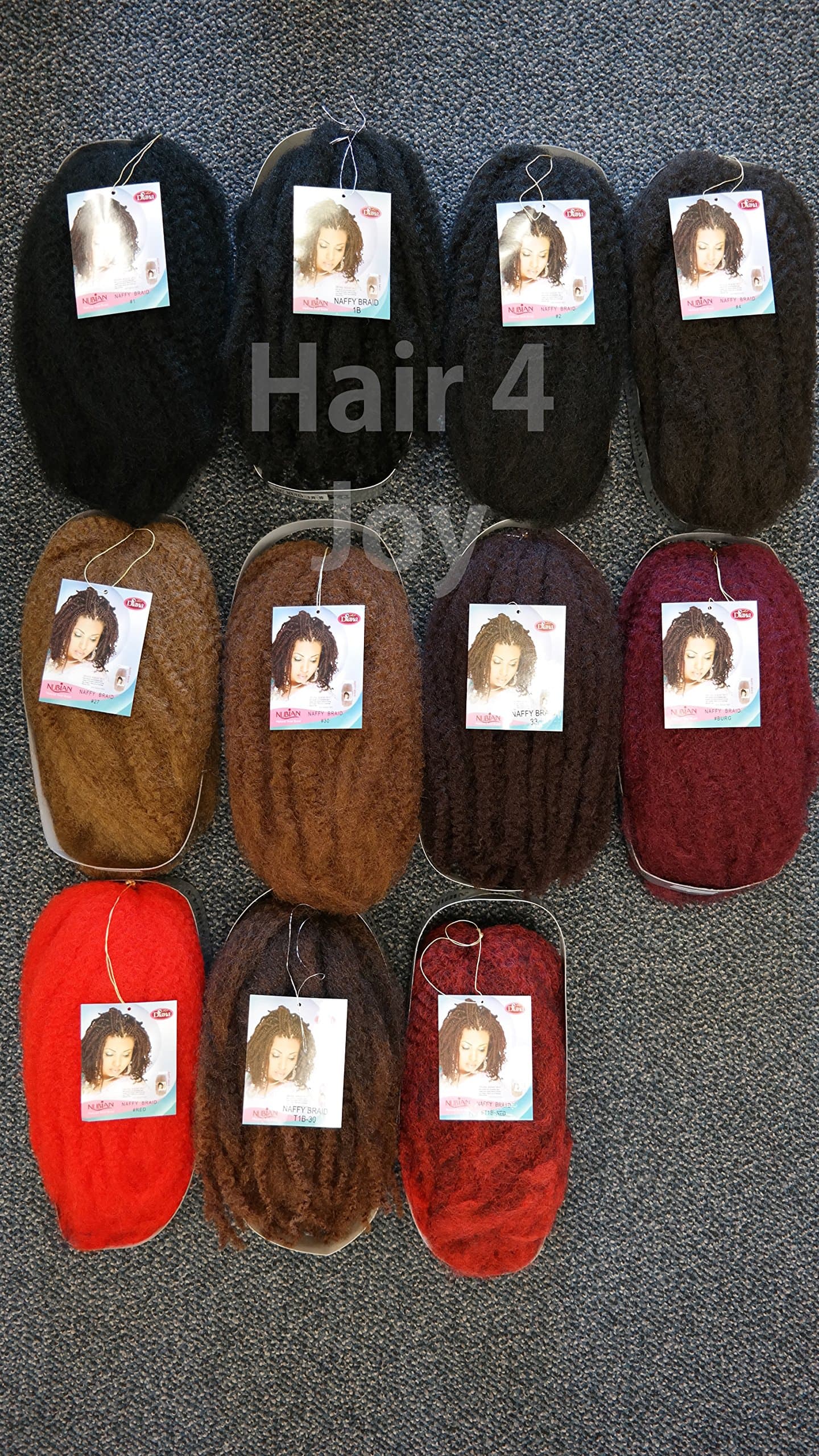 Kanekaon Nubian Naffy Kinky Twist Braid-Diana-2 Packs Deal (T1B/RED)