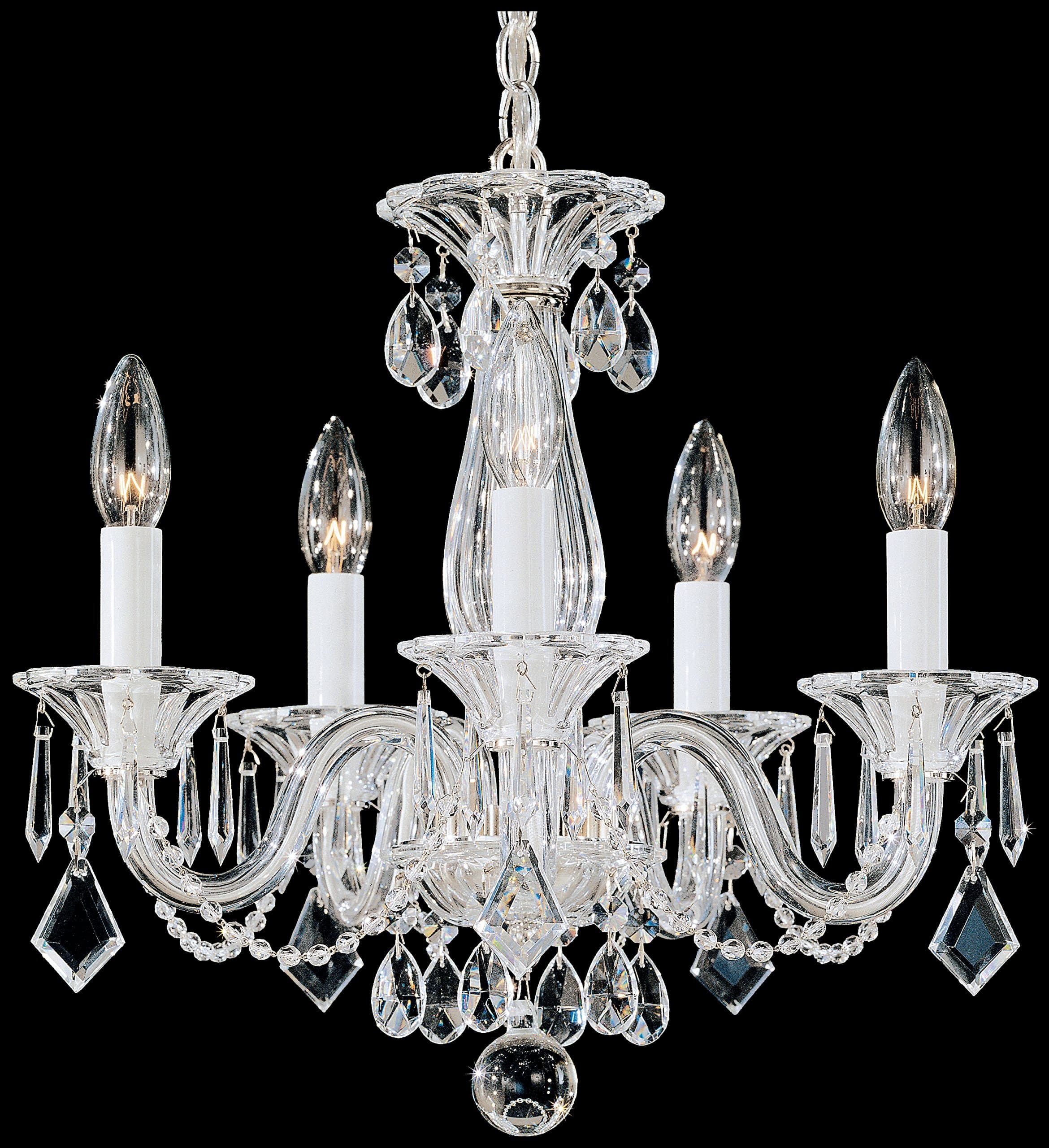 Schonbek 6995CL Swarovski Lighting Allegro Chandelier, Silver
