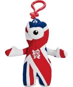 London Olympics 2012 Union Jack Wenlock Soft Toy Keyring