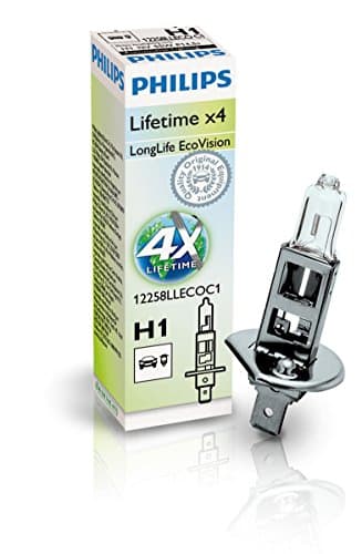 12258LLECOC1 Original Philips H1 Light Bulb LongLife EcoVision 12 V 55 W 4x Lifetime
