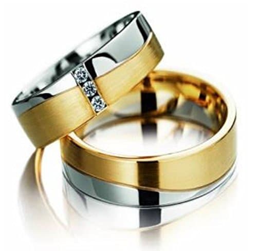 His & Hers Matching Set Titanium Steel Wedding Band Ring Sold by Pair , Free Engraving