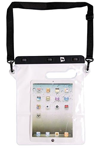 AdventureAustria Universal Waterproof Tablet Case/Phone Case/Protective Cover for Smartphone Dry Bag for Ipad Camera Documents Valuables etc. Protects Against Water Dust Sand Dirt Snow. 3 Sizes.