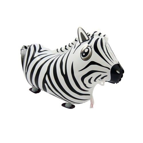 Play-tec Airwalker Zebra Foil Balloon for Children's Birthday Party, Summer or Winter Parties, Work Parties, Fairs or Fetes, Decoration Balloons, Premium Quality, Walking Helium Fill Balloon