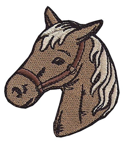 Set of 2 Horses embroidered applique Sew Iron on Patch Horseriding